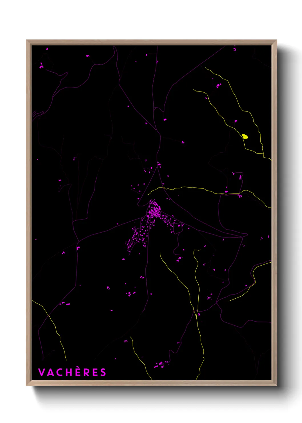 Une affiche de carte sur Vachères