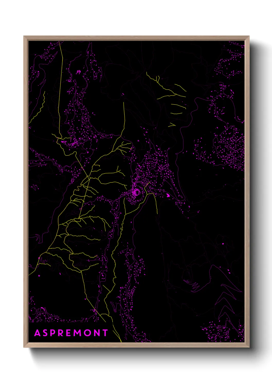 Une affiche de carte sur Aspremont