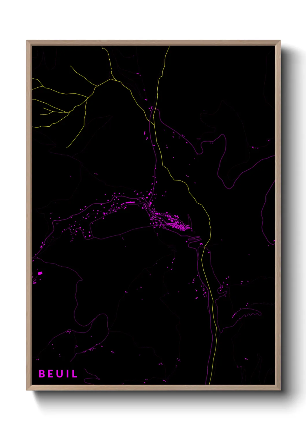 Une affiche de carte sur Beuil