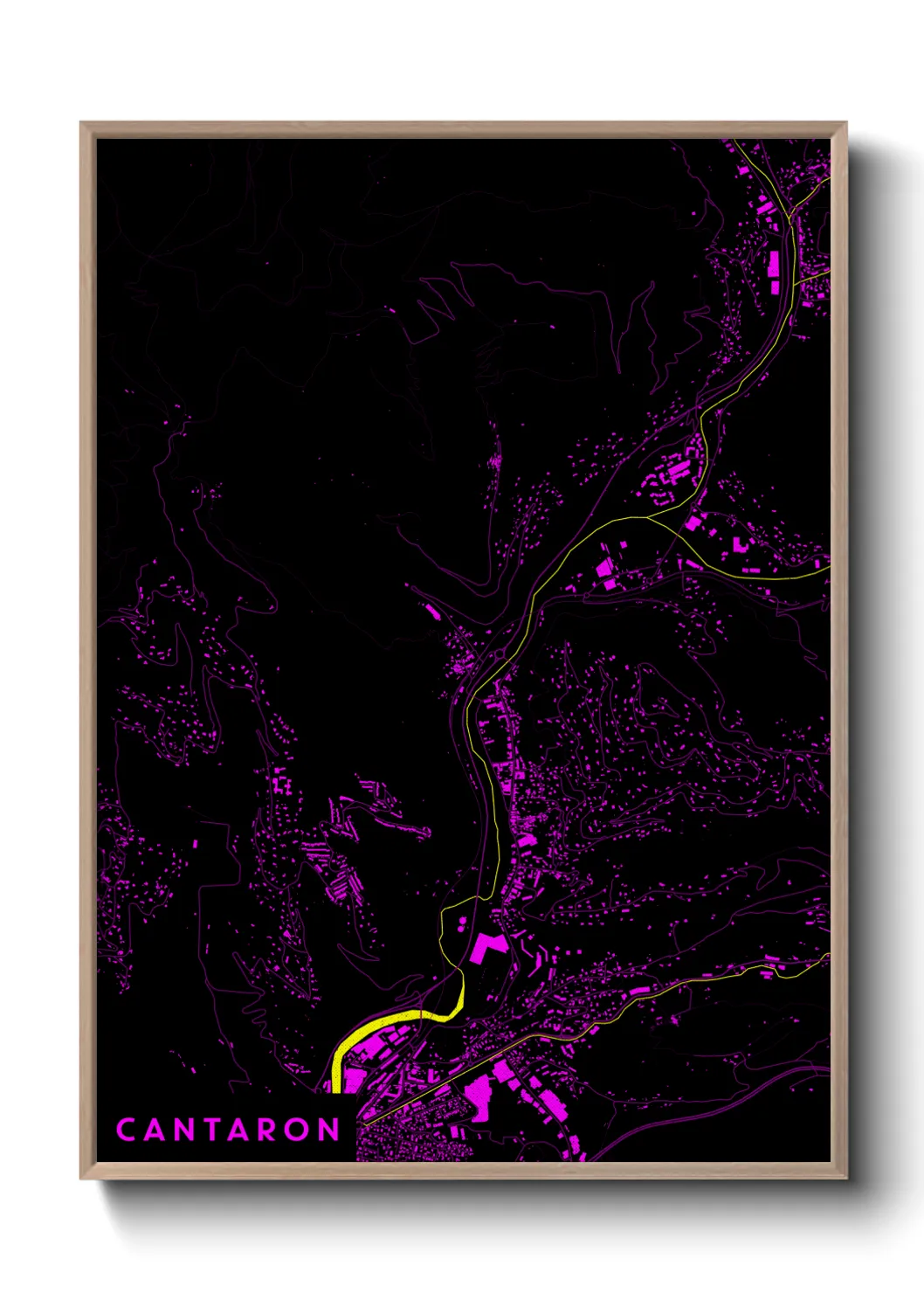 Une affiche de carte sur Cantaron