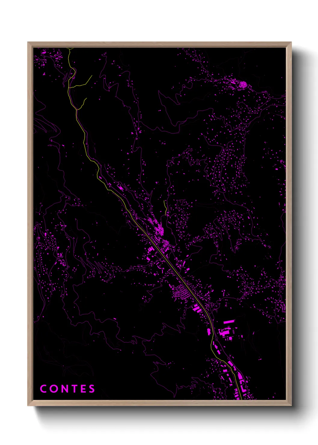 Une affiche de carte sur Contes
