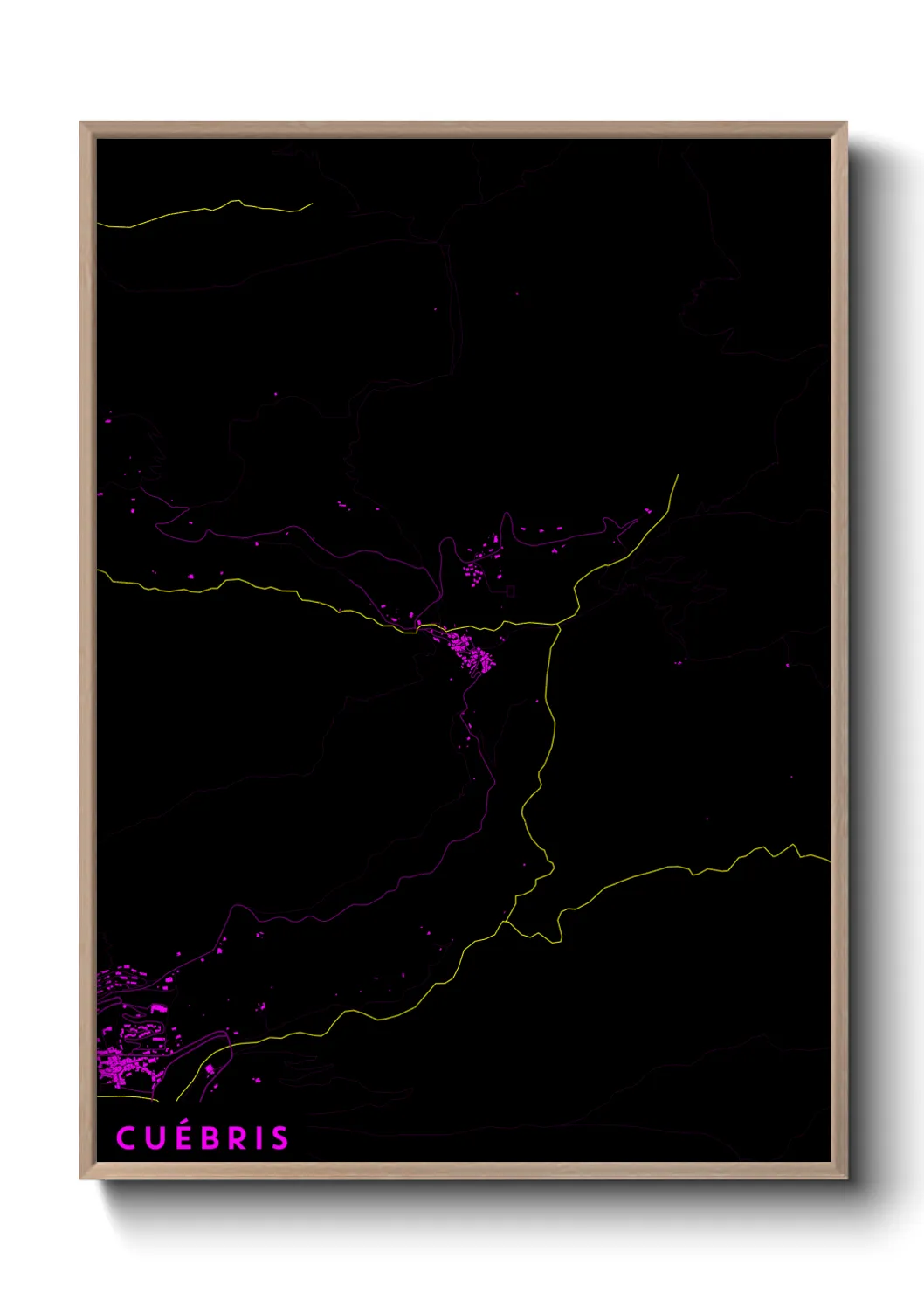 Une affiche de carte sur Cuébris