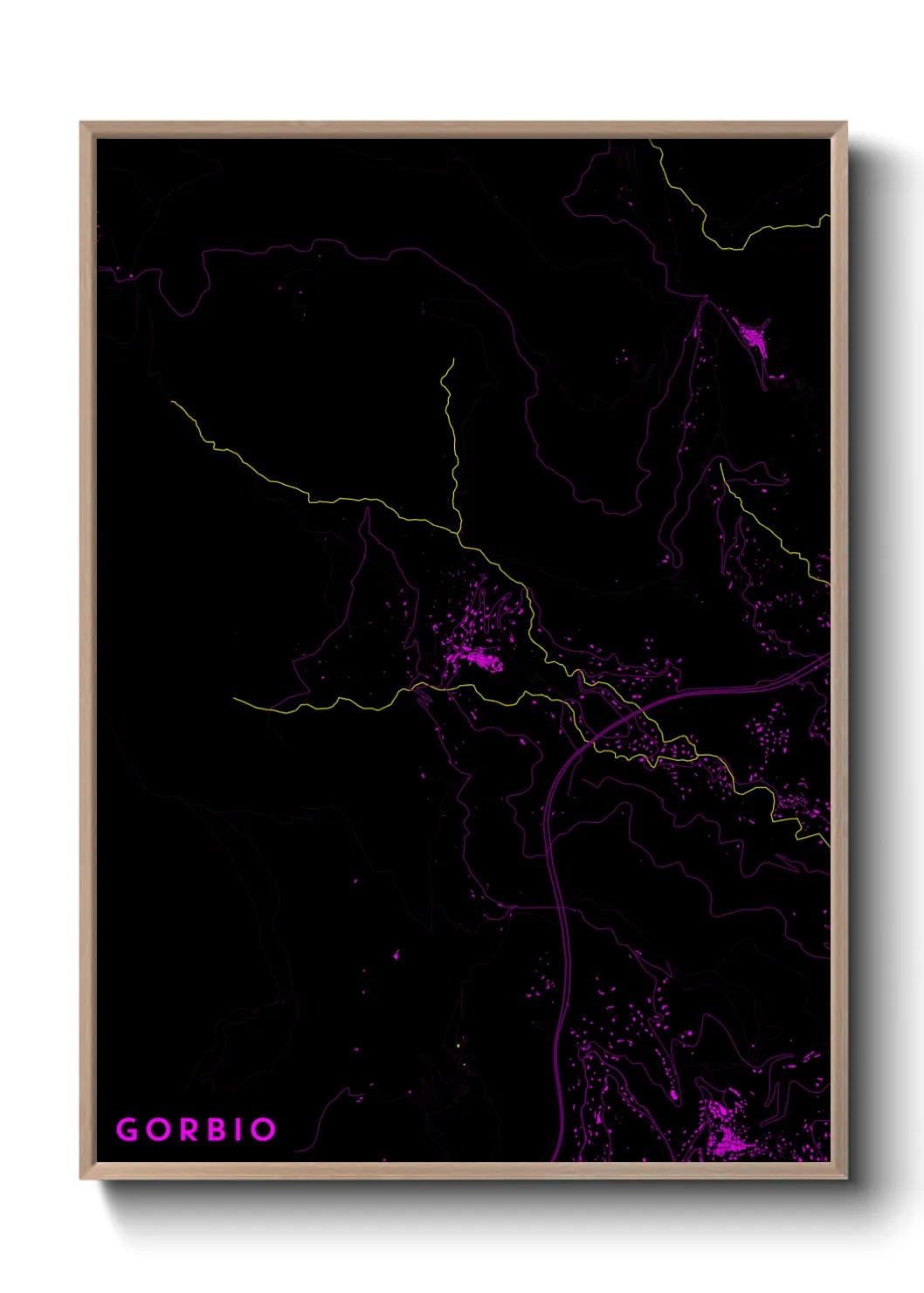 Une affiche de carte sur Gorbio