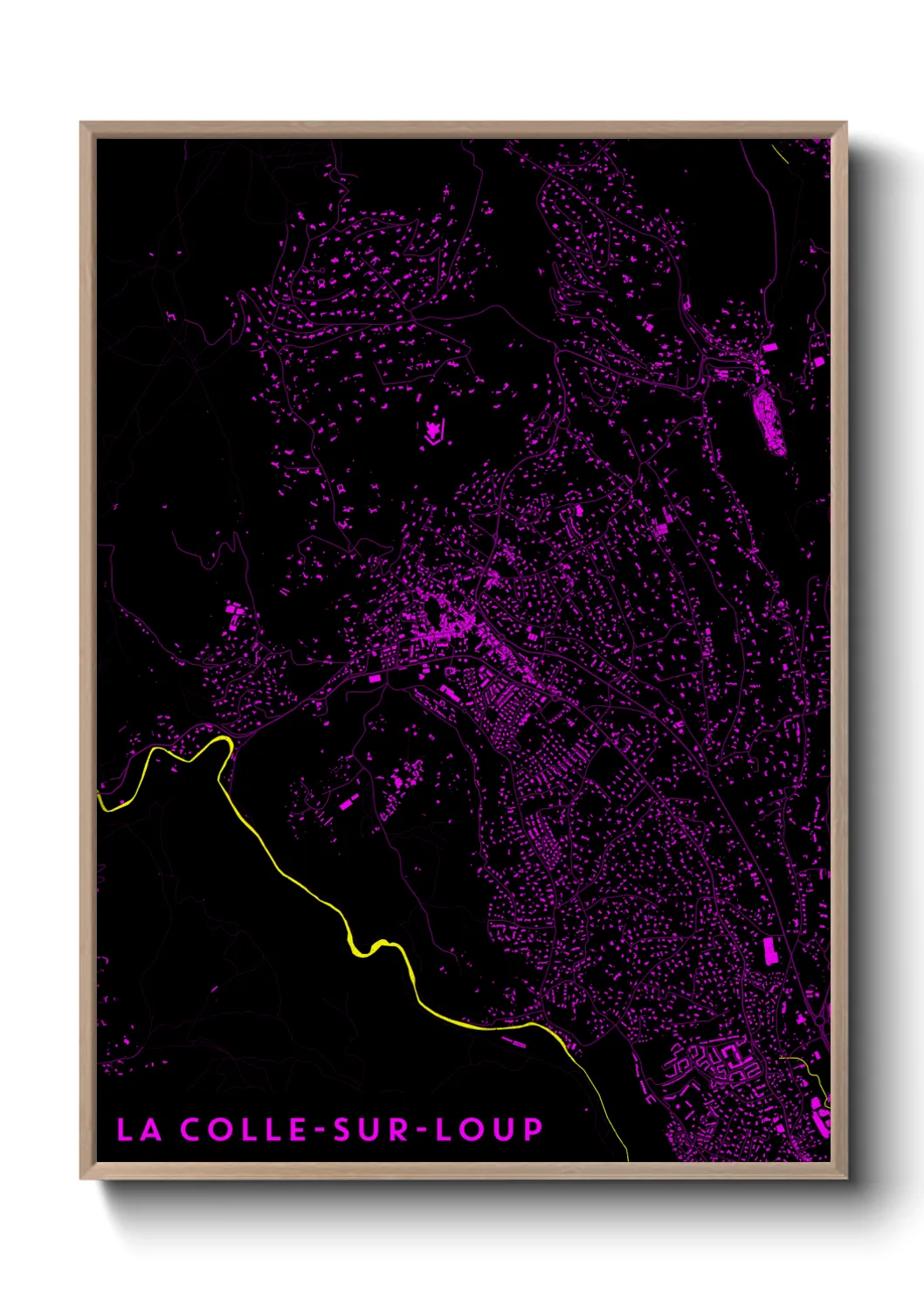 Une affiche de carte sur La Colle-sur-Loup