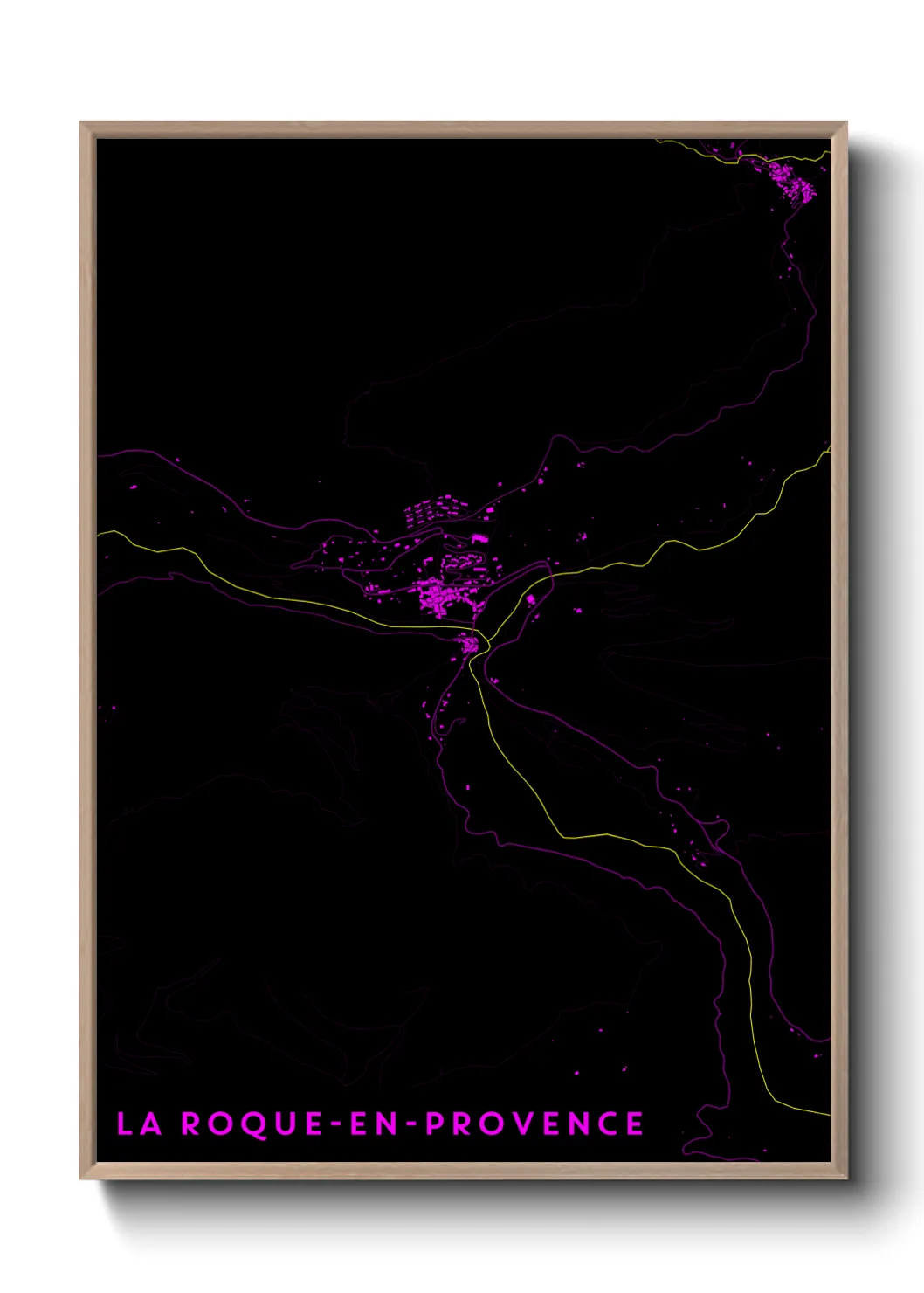 Une affiche de carte sur La Roque-en-Provence