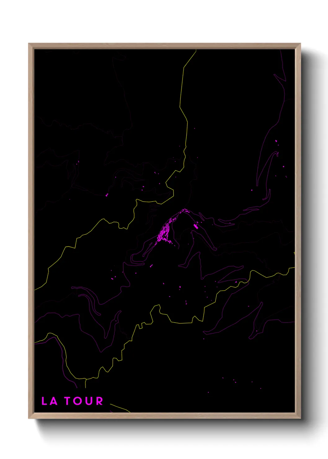 Une affiche de carte sur La Tour