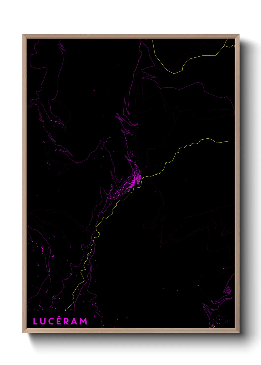 Une affiche de carte sur Lucéram