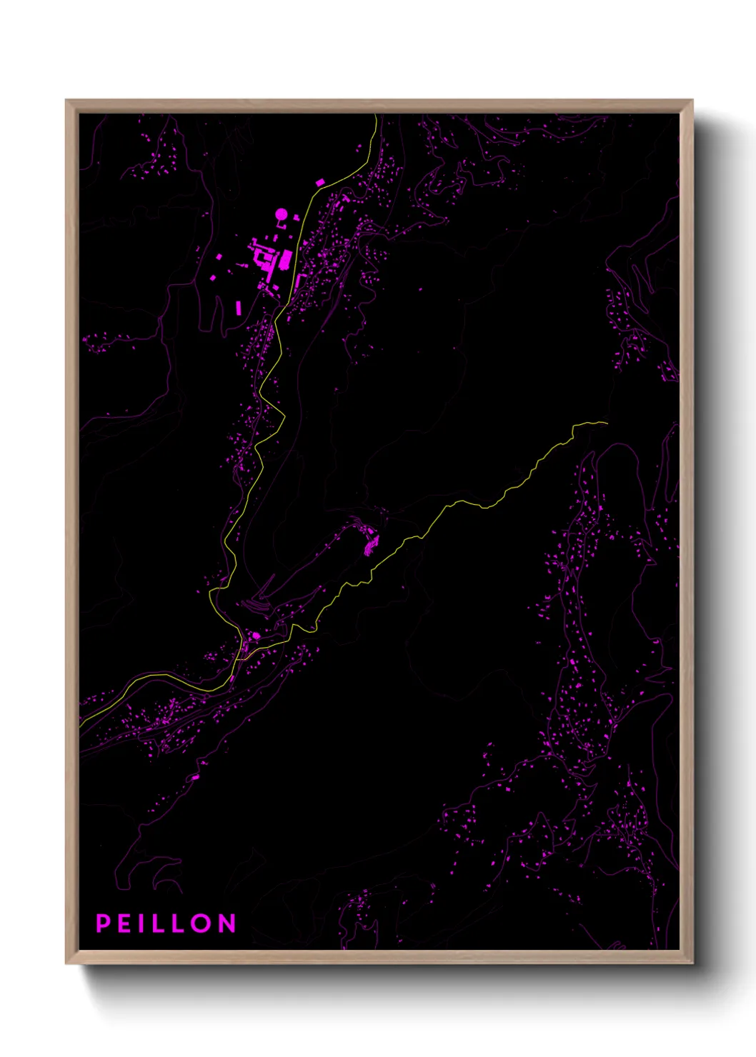 Une affiche de carte sur Peillon