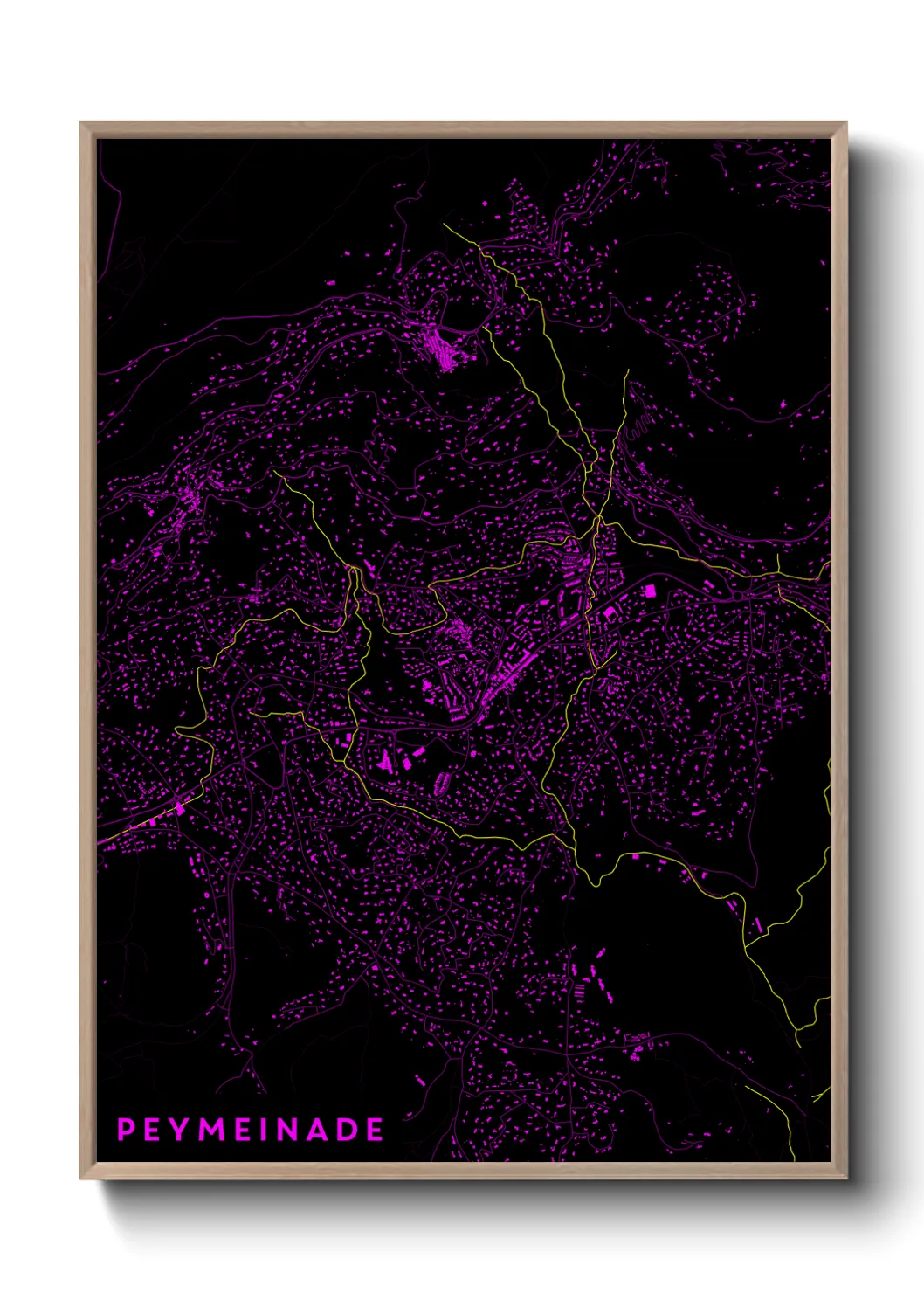 Une affiche de carte sur Peymeinade