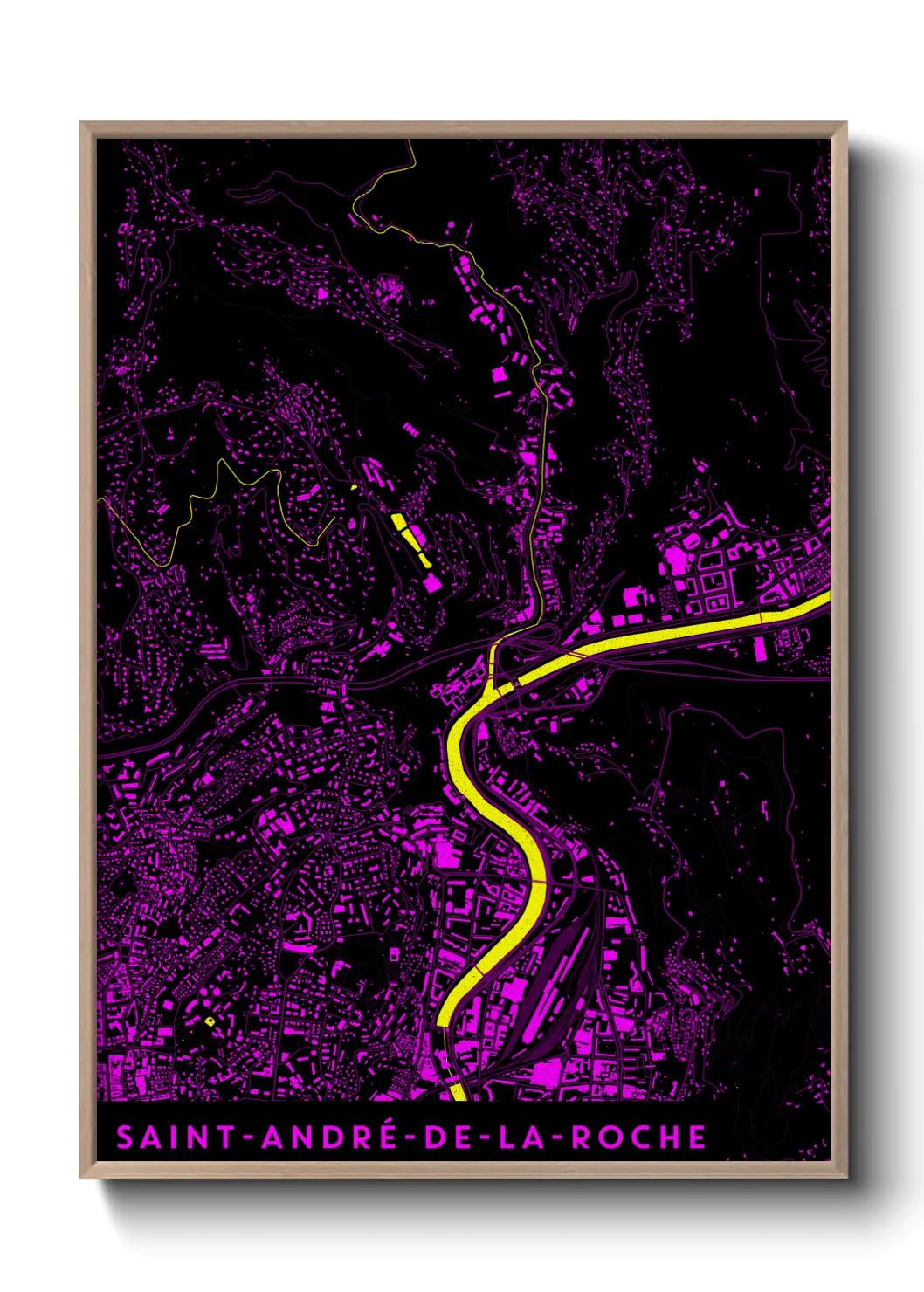 Une affiche de carte sur Saint-André-de-la-Roche