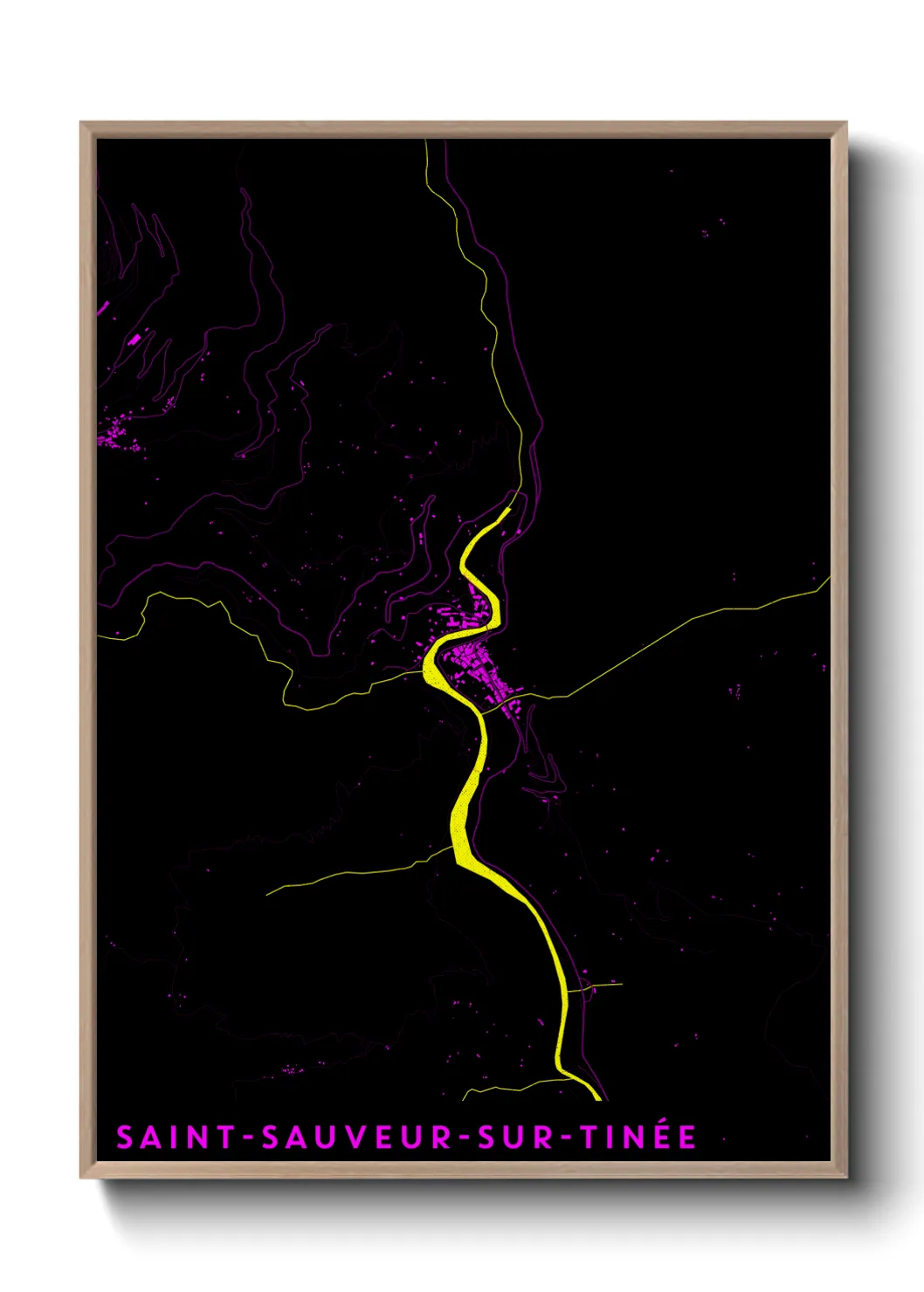 Un poster carteSaint-Sauveur-sur-Tinée