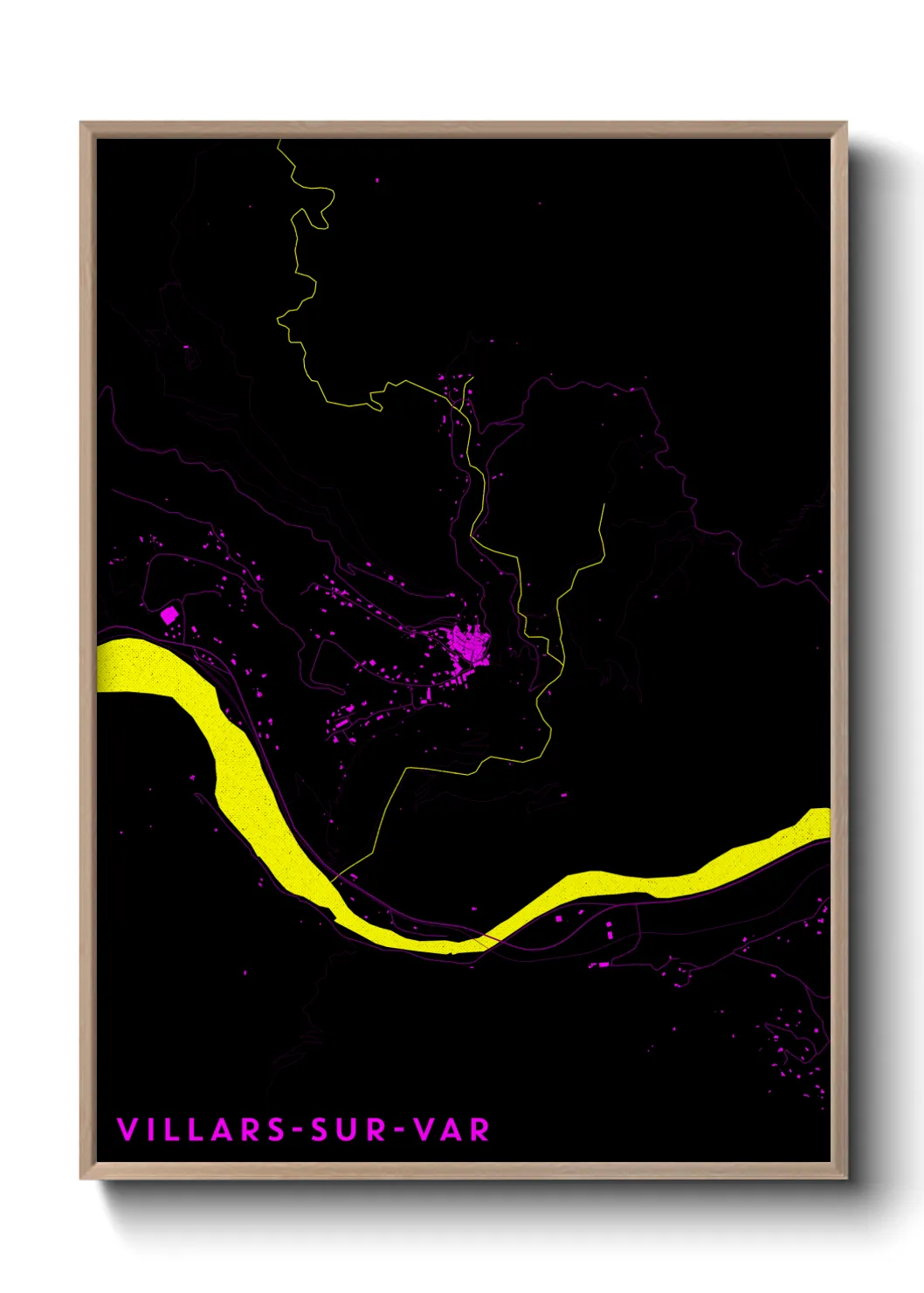 Une affiche de carte sur Villars-sur-Var