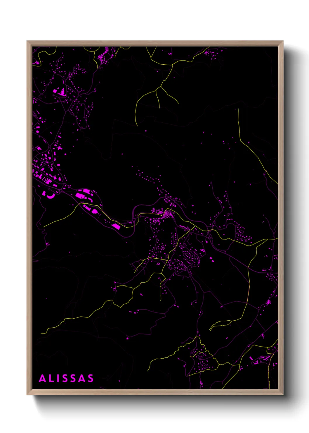 Une affiche de carte sur Alissas