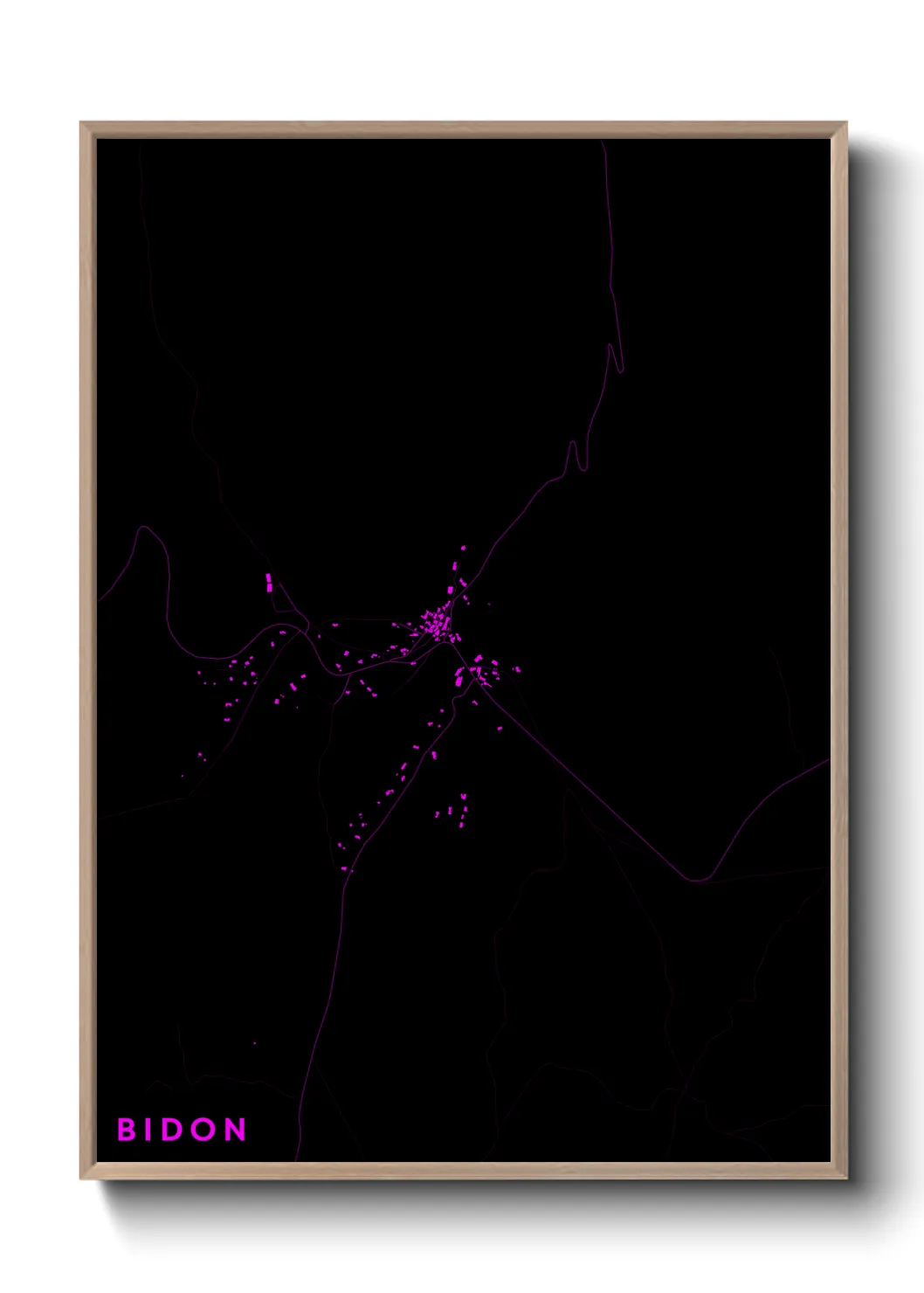 Une affiche de carte sur Bidon