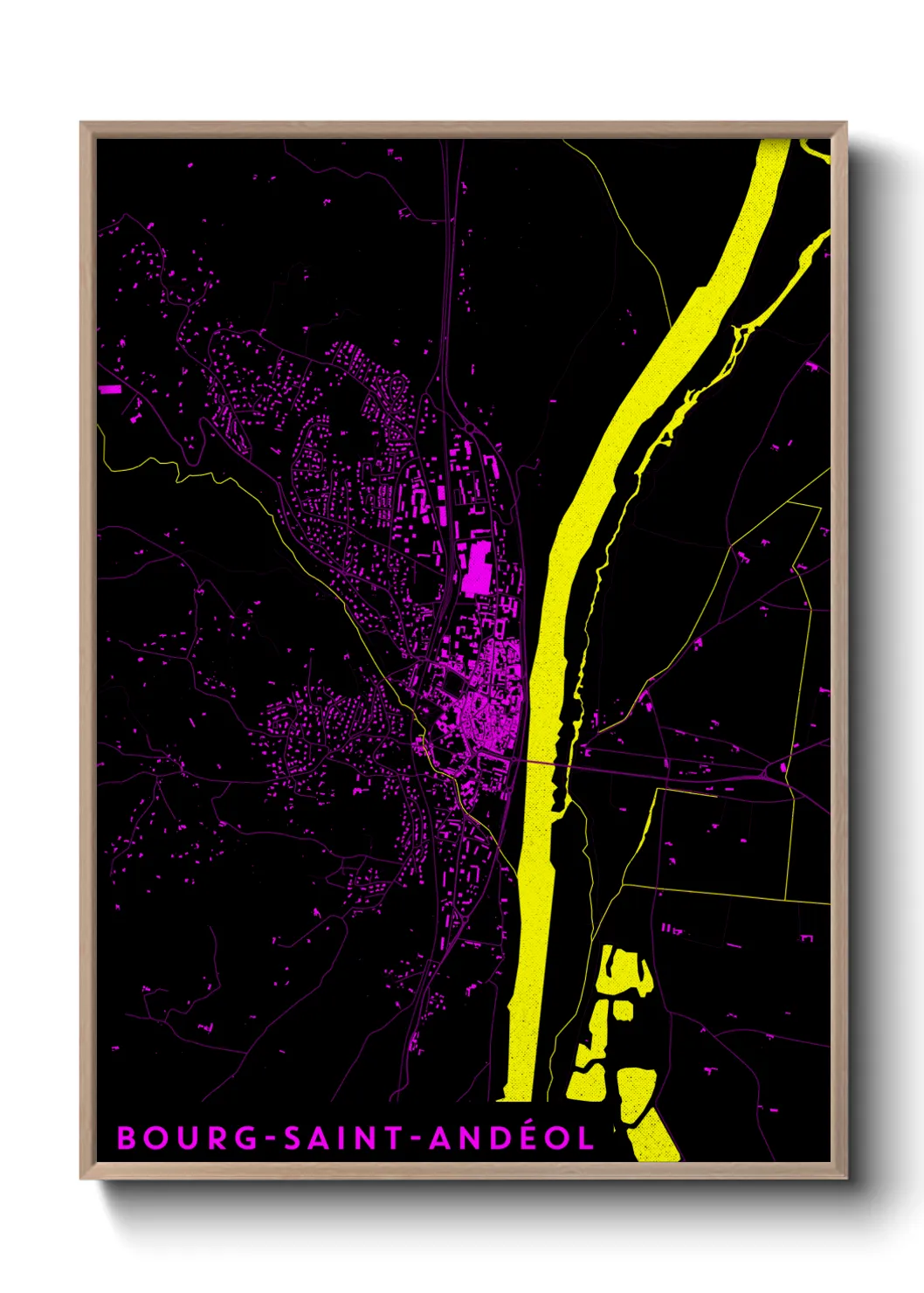 Un poster carteBourg-Saint-Andéol