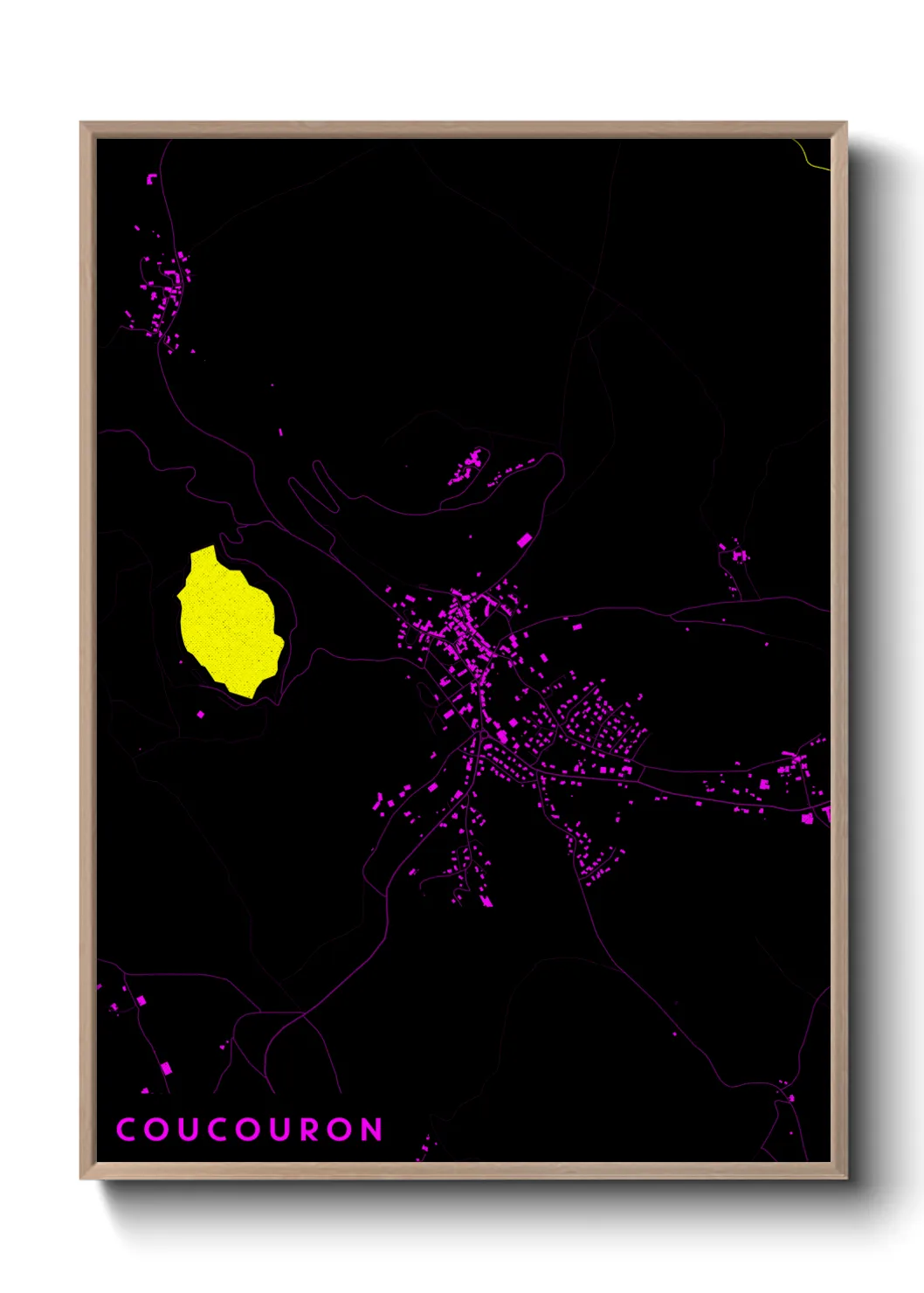 Une affiche de carte sur Coucouron