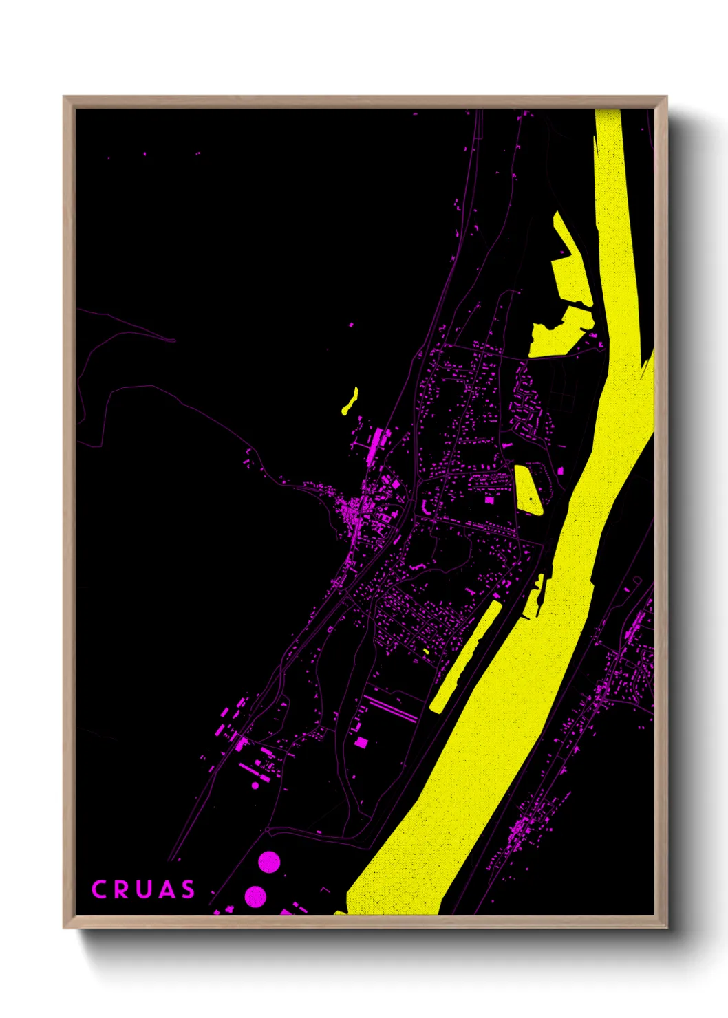 Une affiche de carte sur Cruas