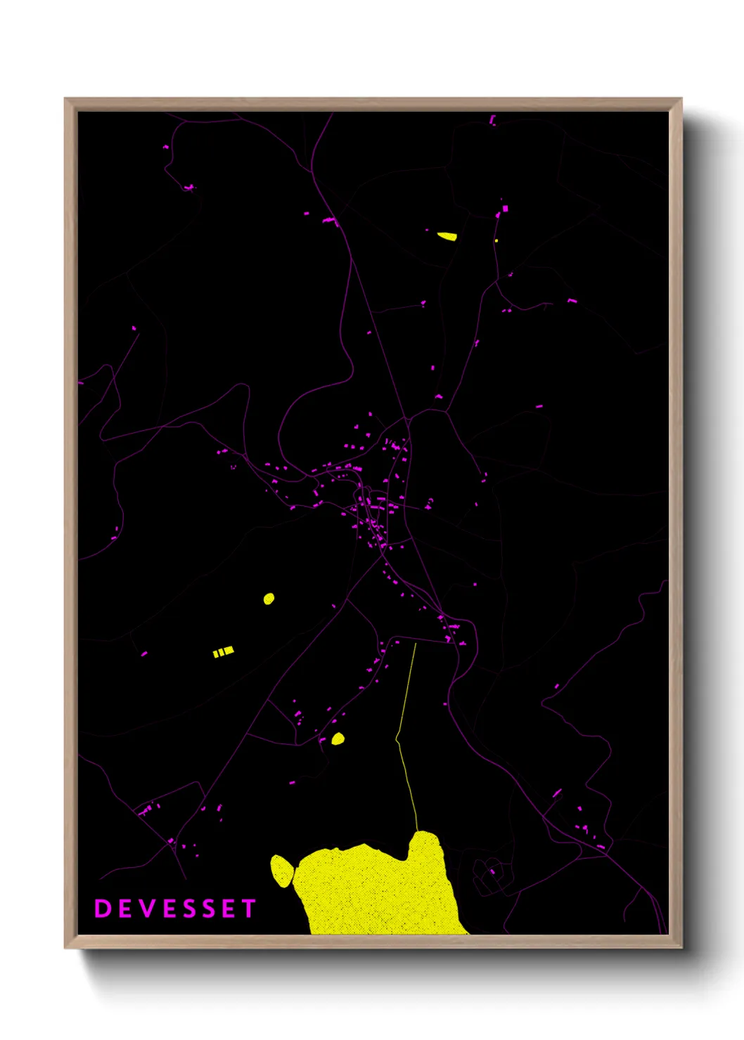 Une affiche de carte sur Devesset