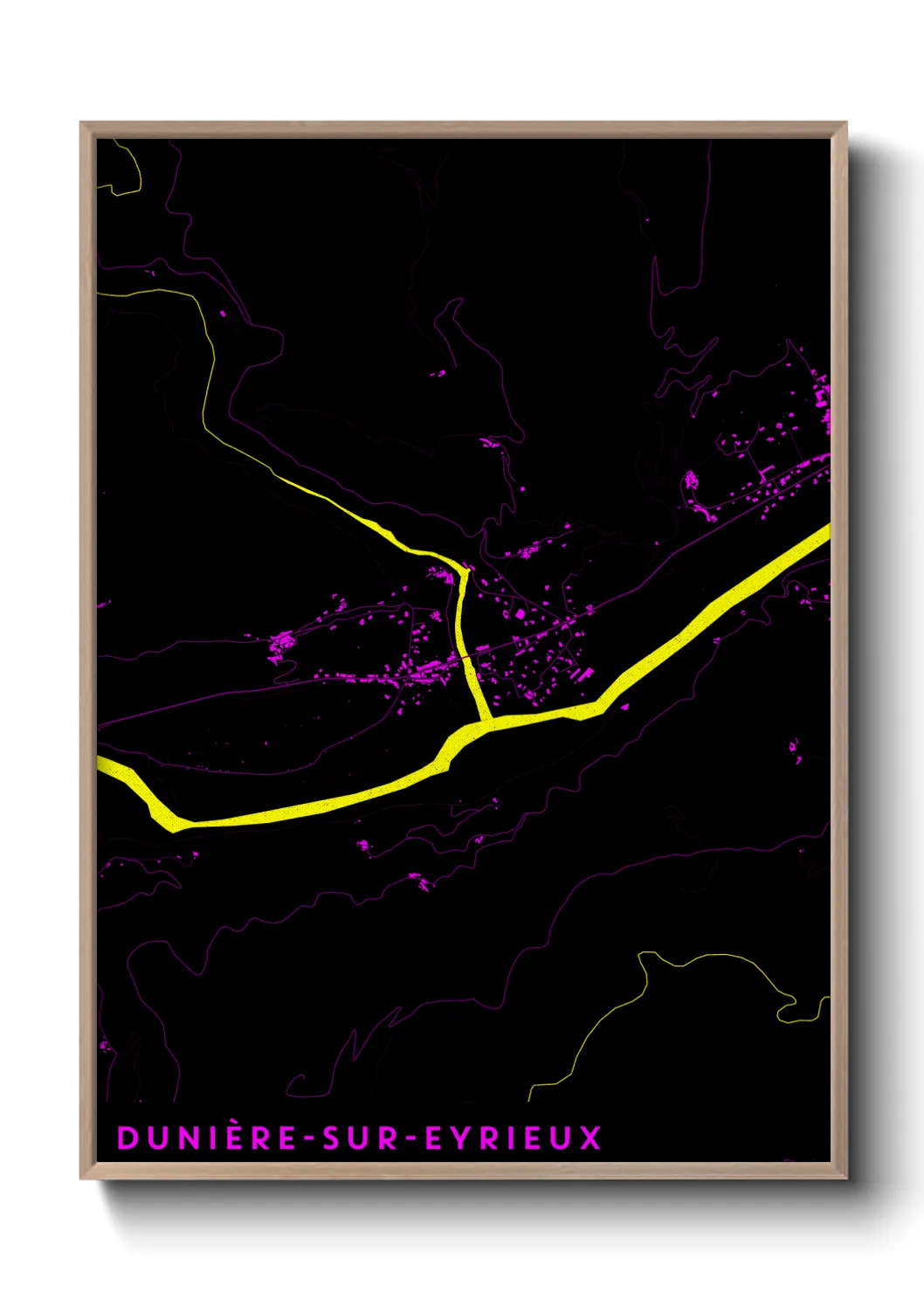 Une affiche de carte sur Dunière-sur-Eyrieux