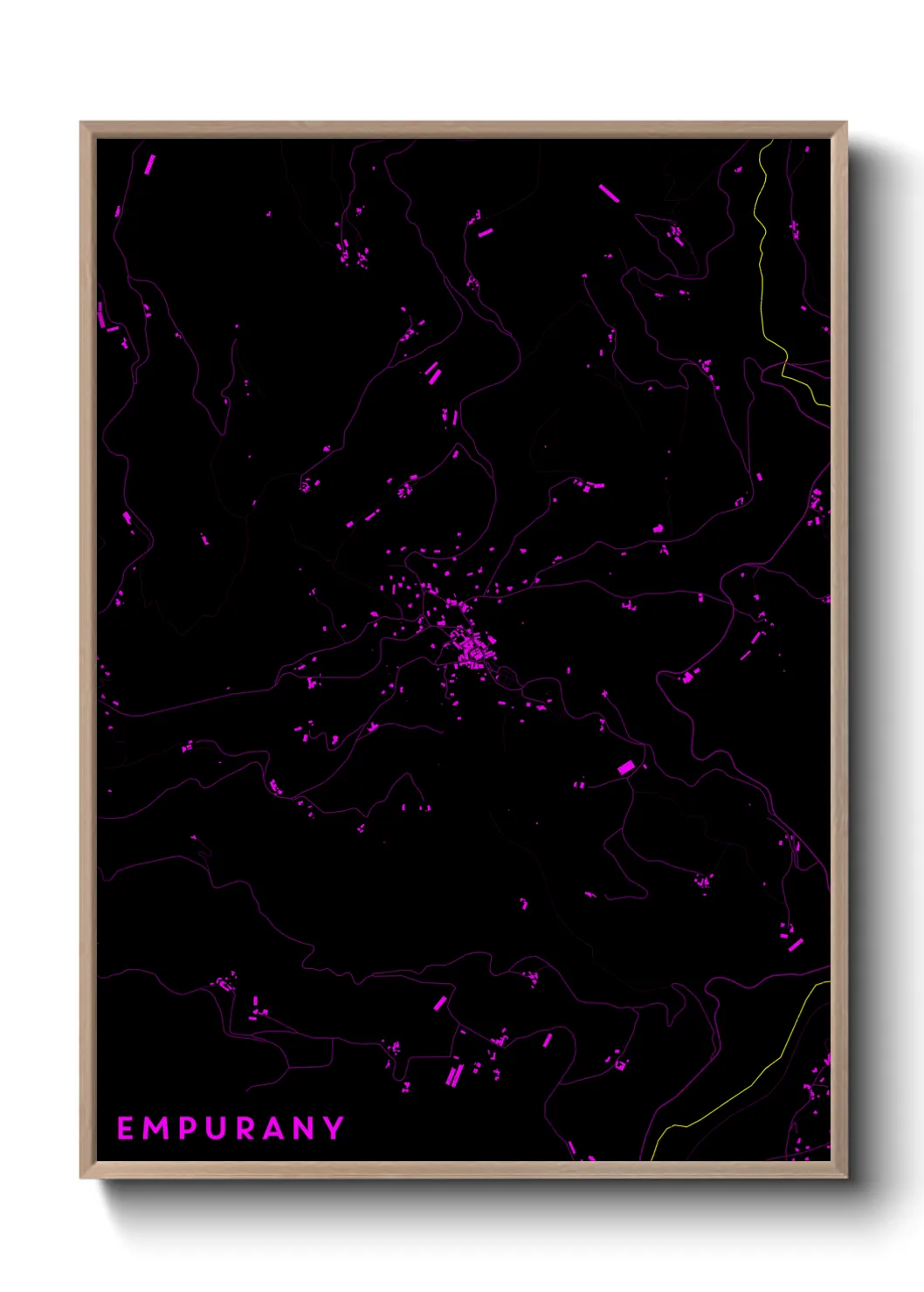 Une affiche de carte sur Empurany