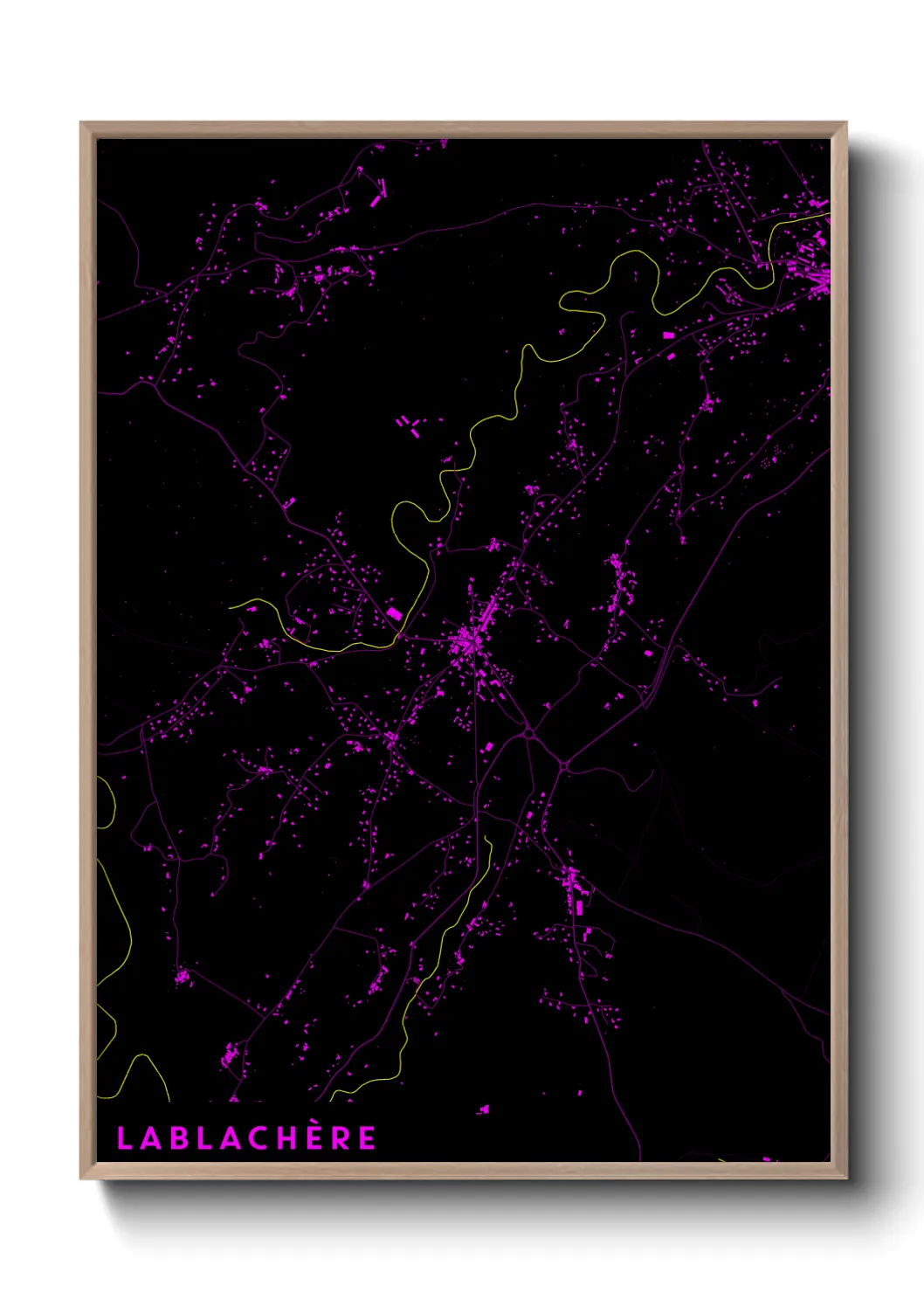 Une affiche de carte sur Lablachère