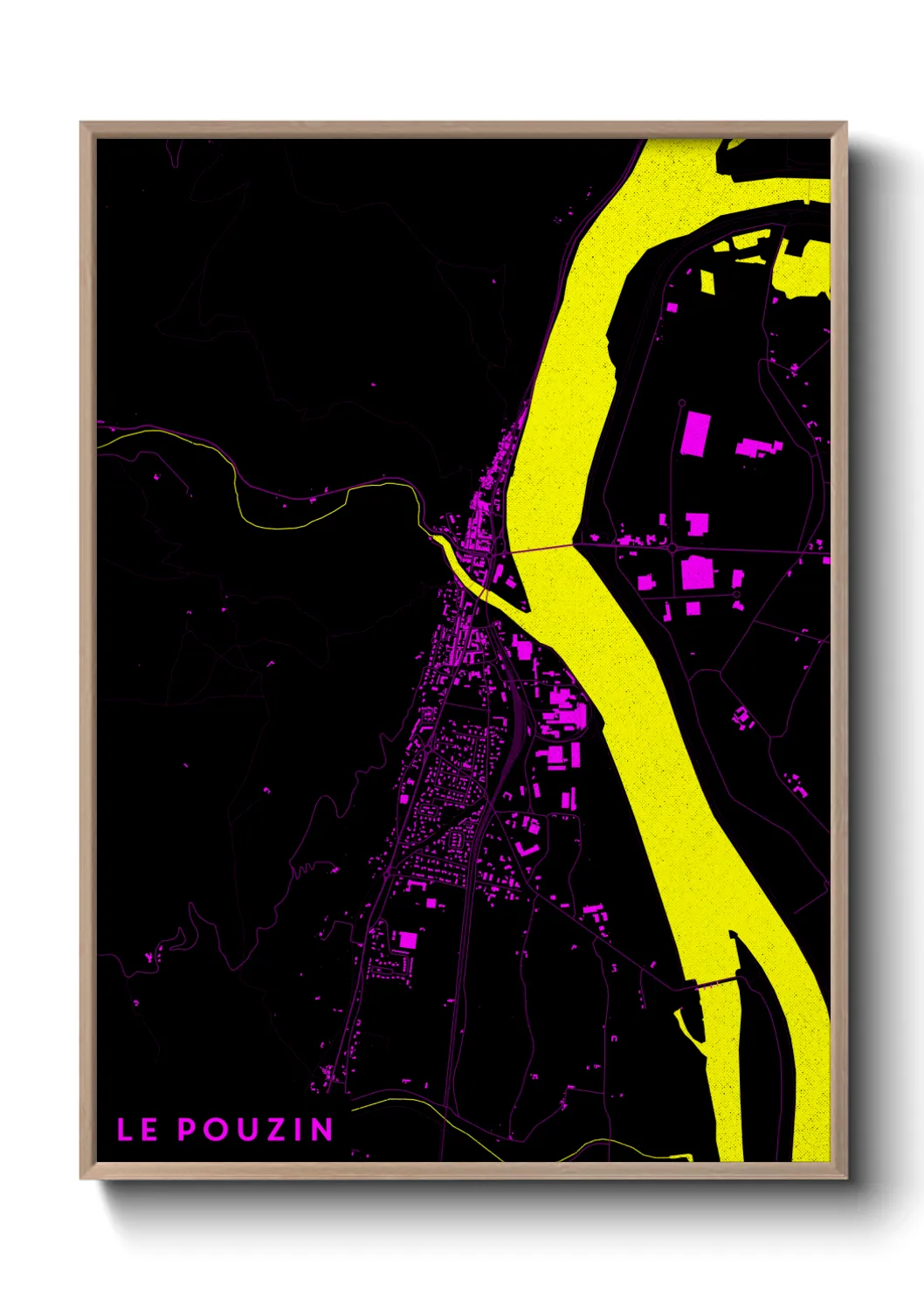 Une affiche de carte sur Le Pouzin