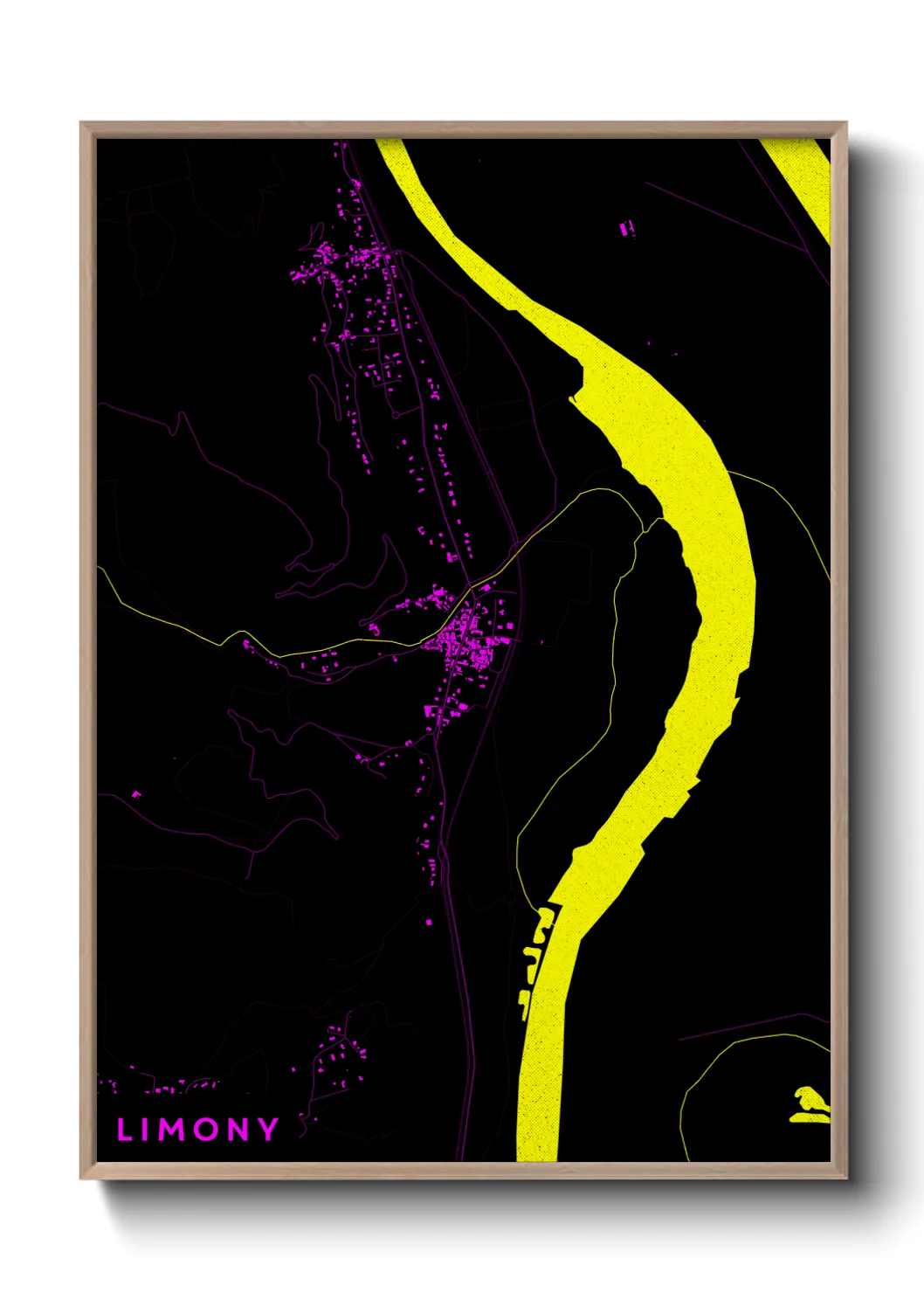 Une affiche de carte sur Limony