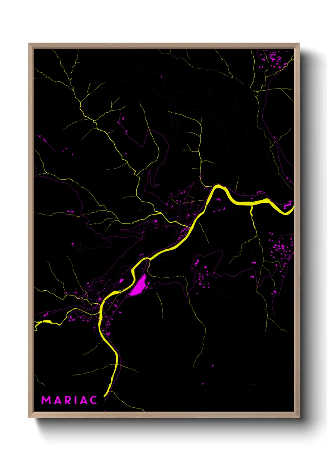 Une affiche de carte sur Mariac