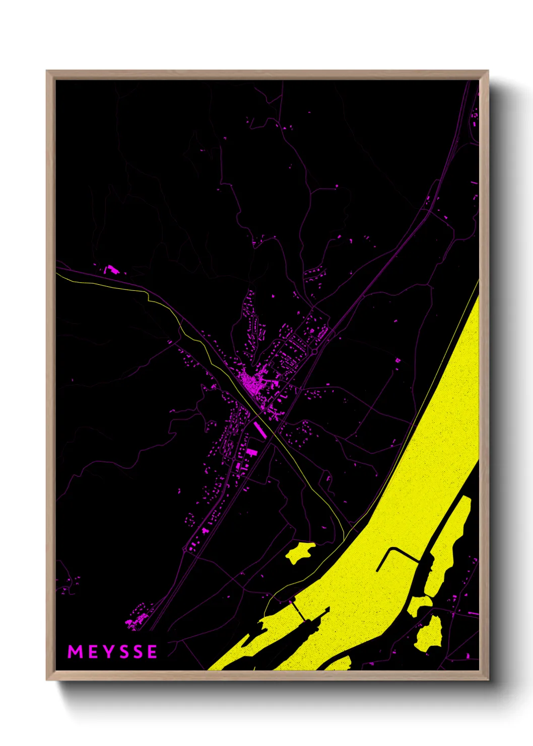 Une affiche de carte sur Meysse