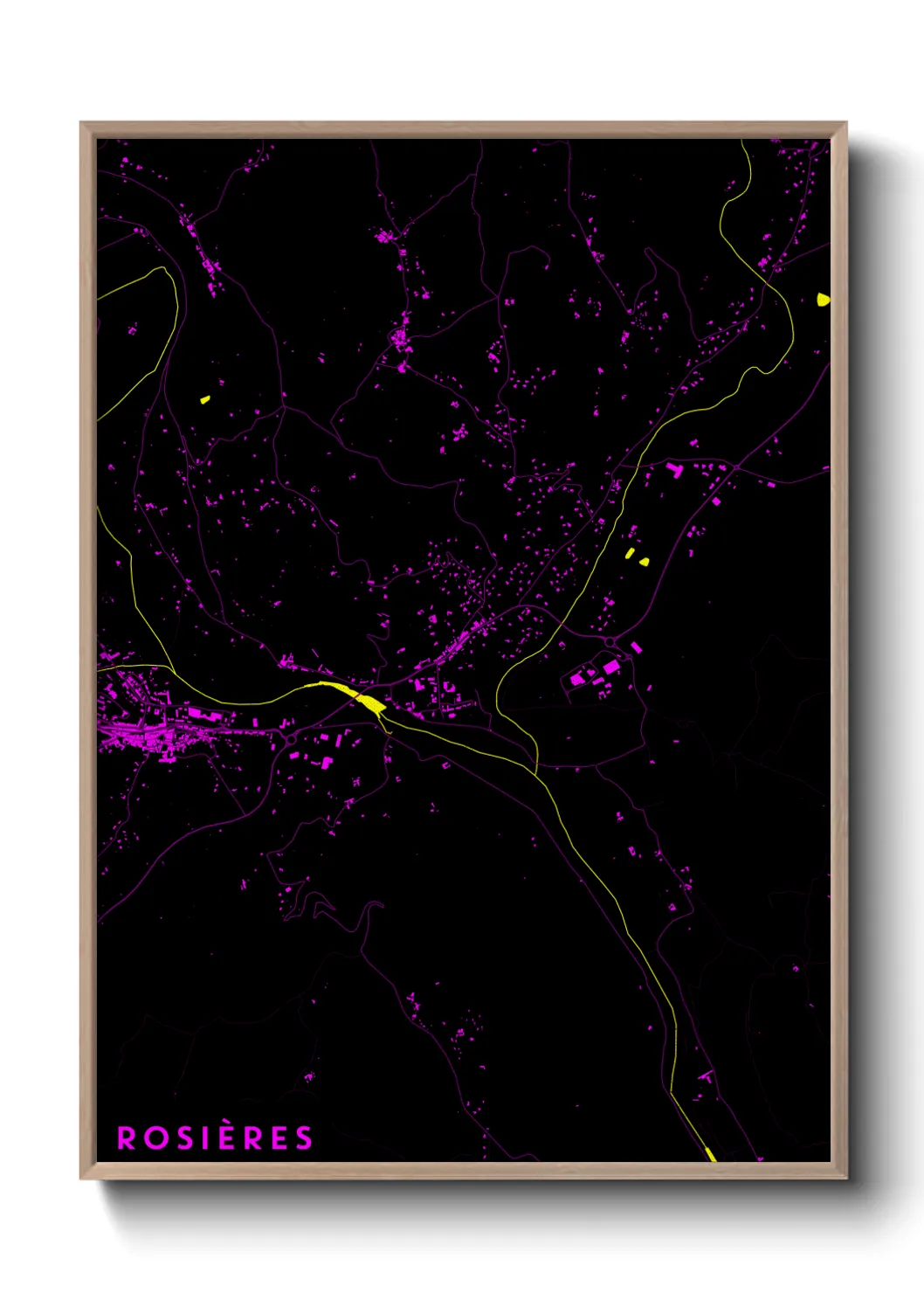 Une affiche de carte sur Rosières