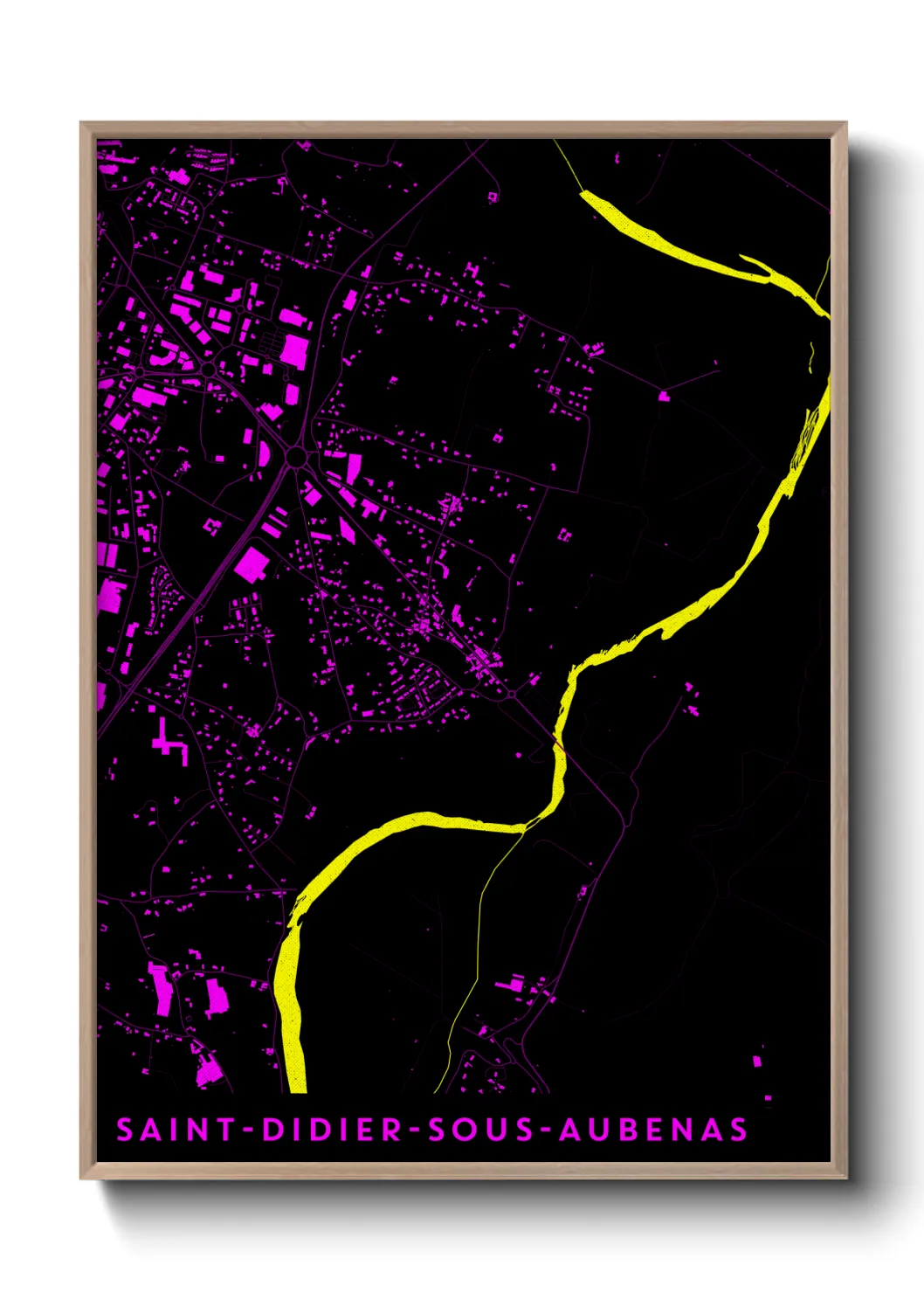Une affiche de carte sur Saint-Didier-sous-Aubenas