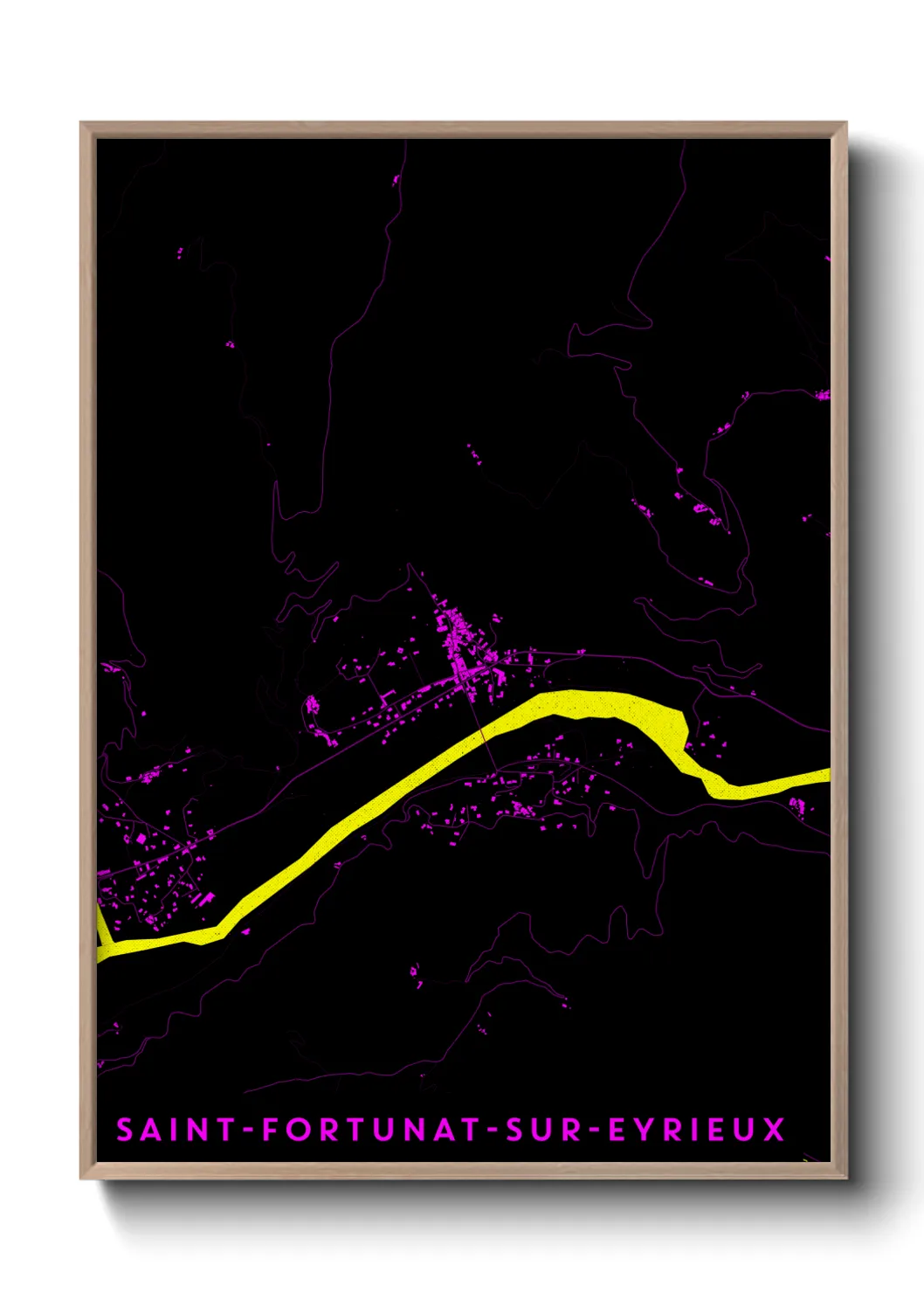 Un poster carteSaint-Fortunat-sur-Eyrieux