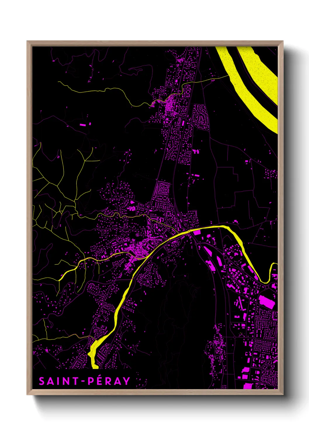 Une affiche de carte sur Saint-Péray