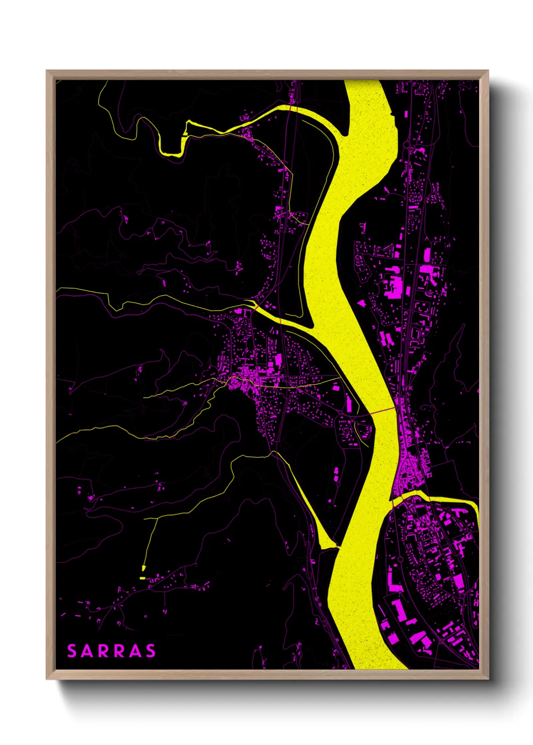 Une affiche de carte sur Sarras