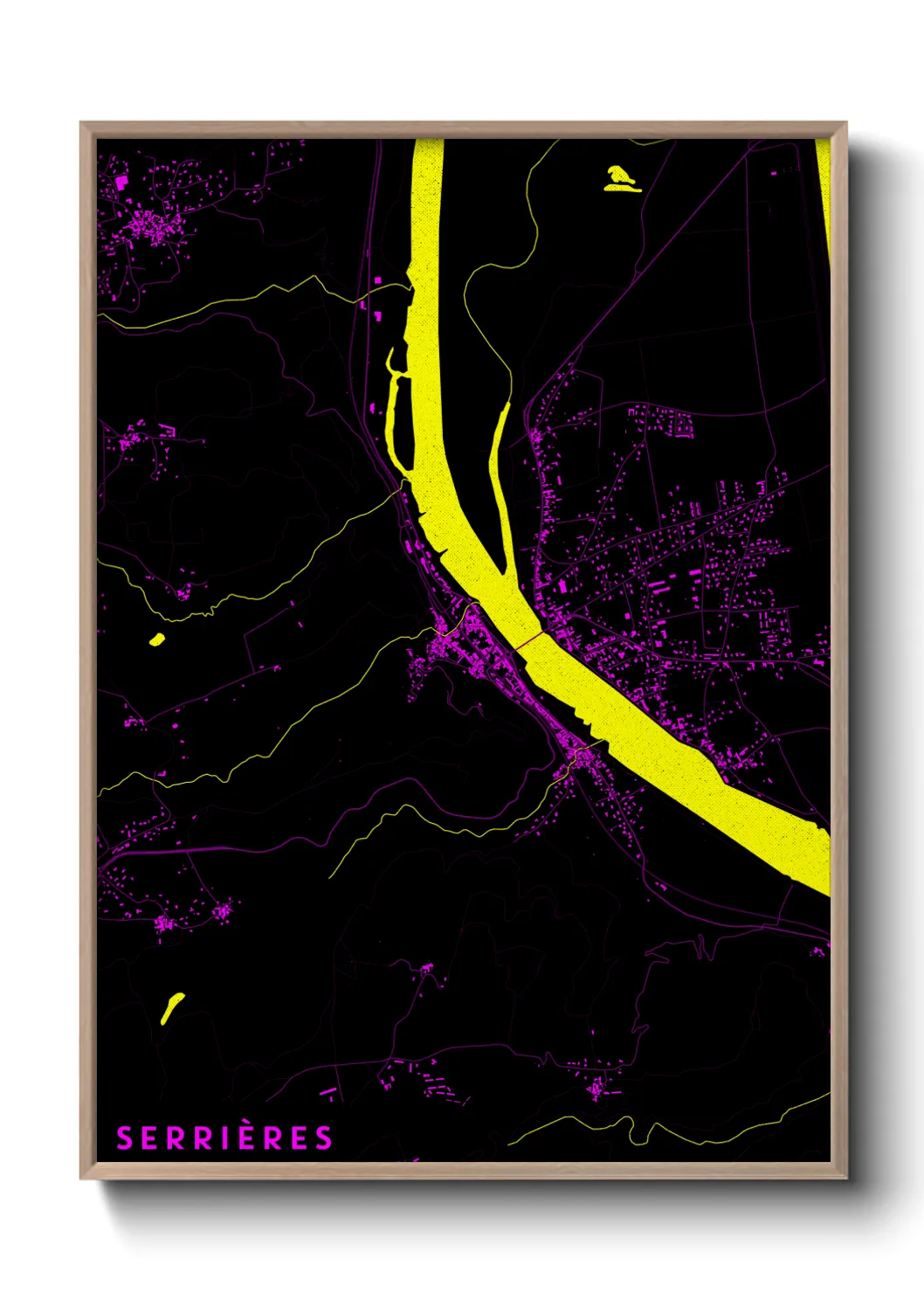 Une affiche de carte sur Serrières