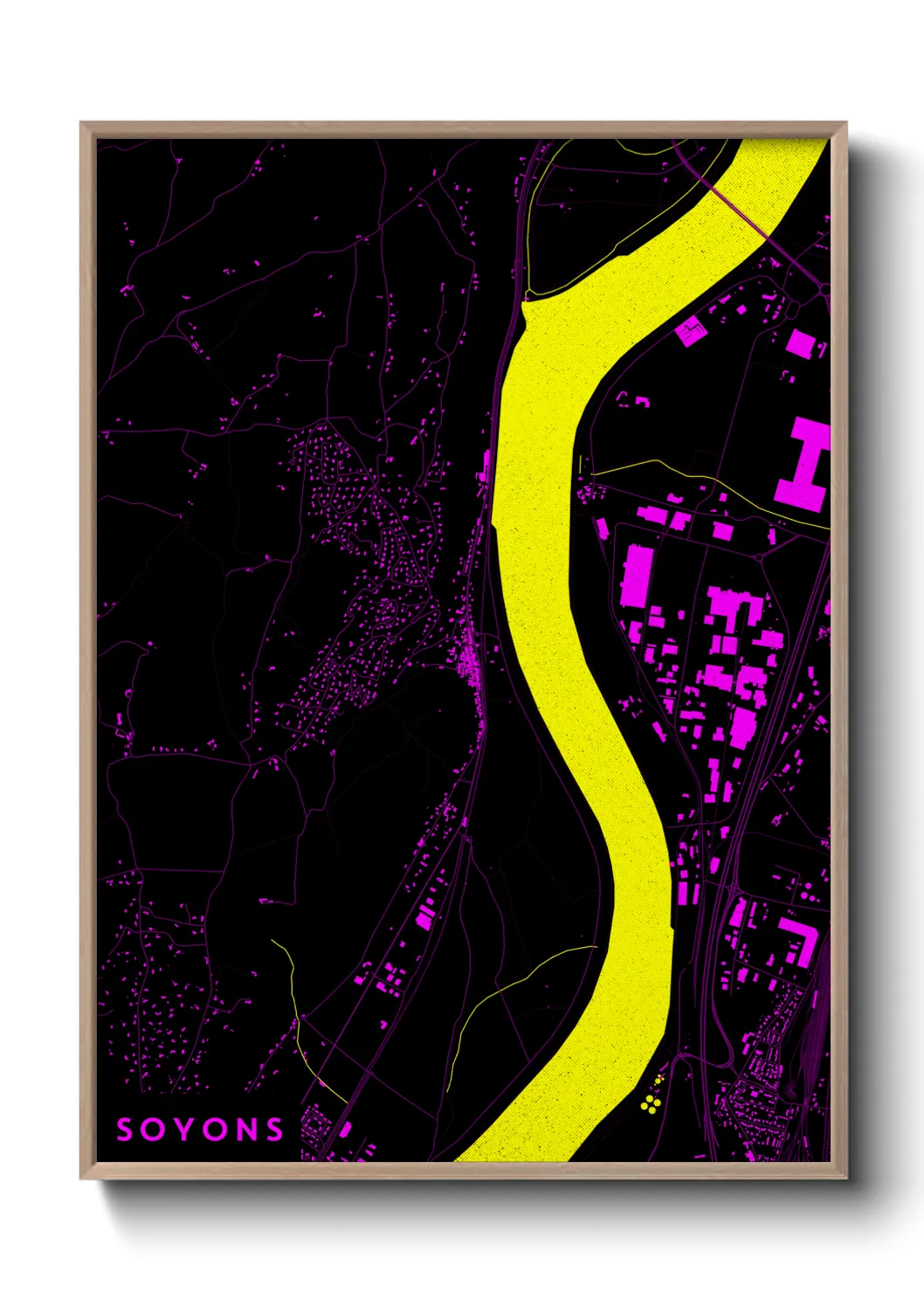 Une affiche de carte sur Soyons