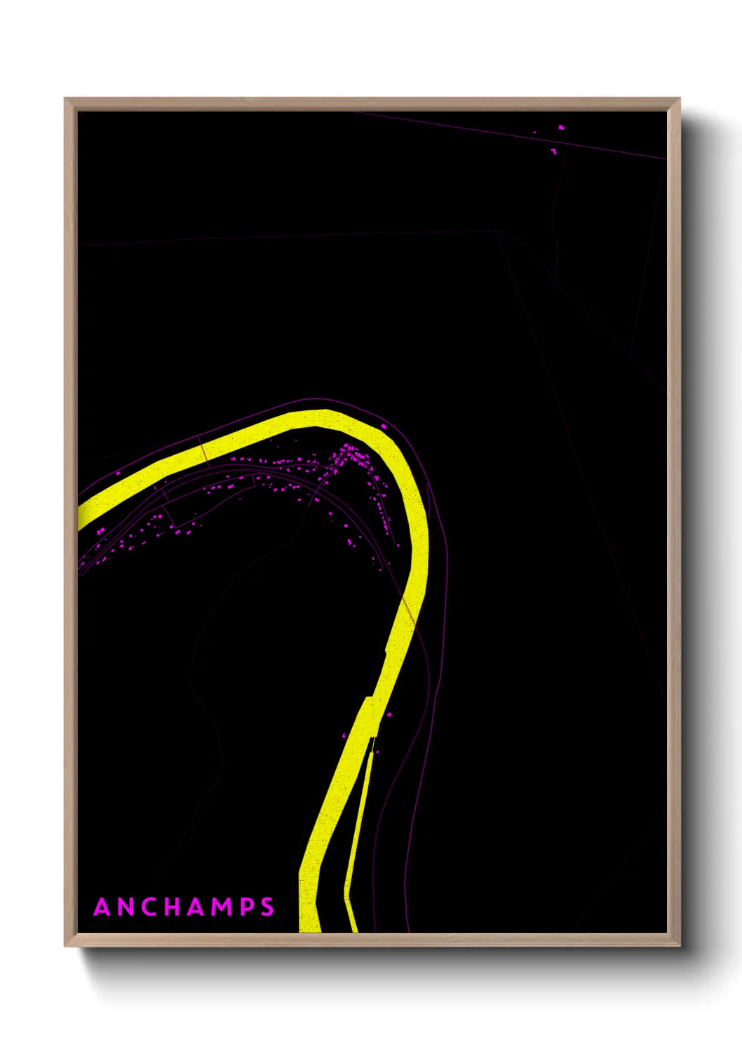 Une affiche de carte sur Anchamps