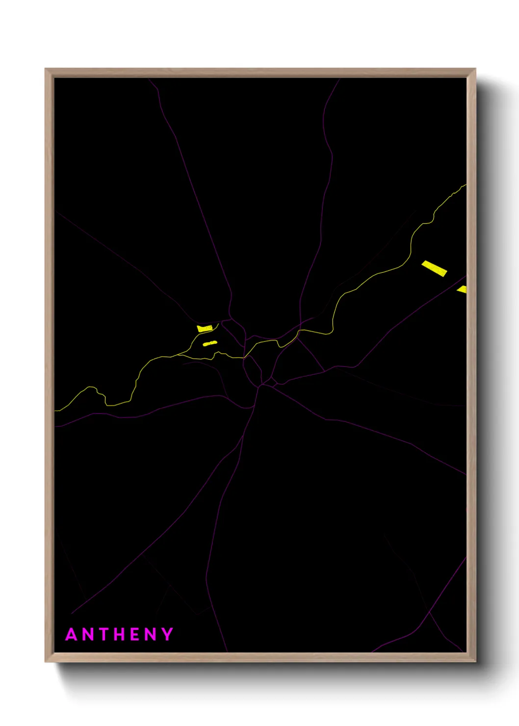 Une affiche de carte sur Antheny