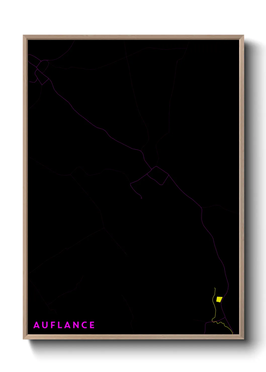 Une affiche de carte sur Auflance