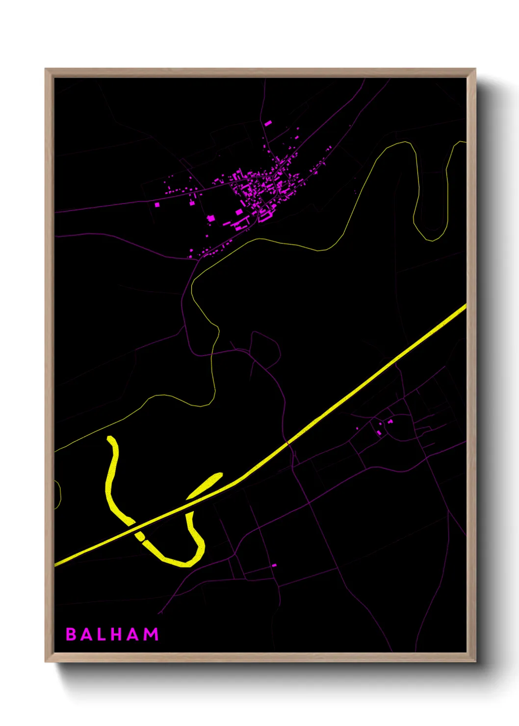 Une affiche de carte sur Balham