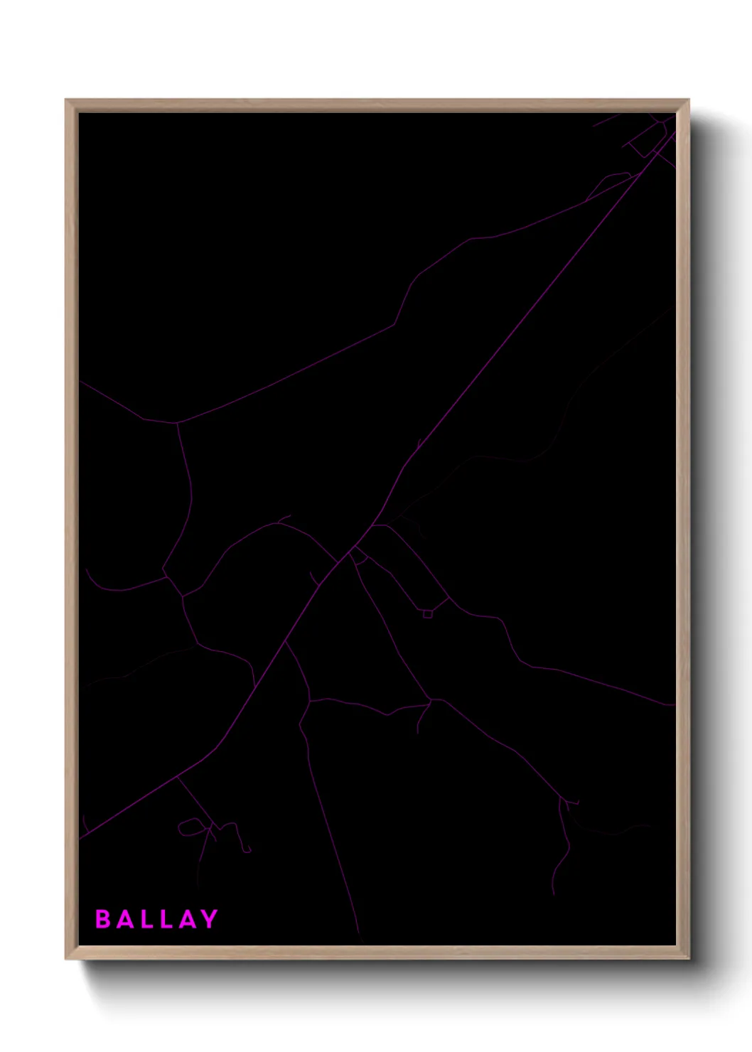 Une affiche de carte sur Ballay