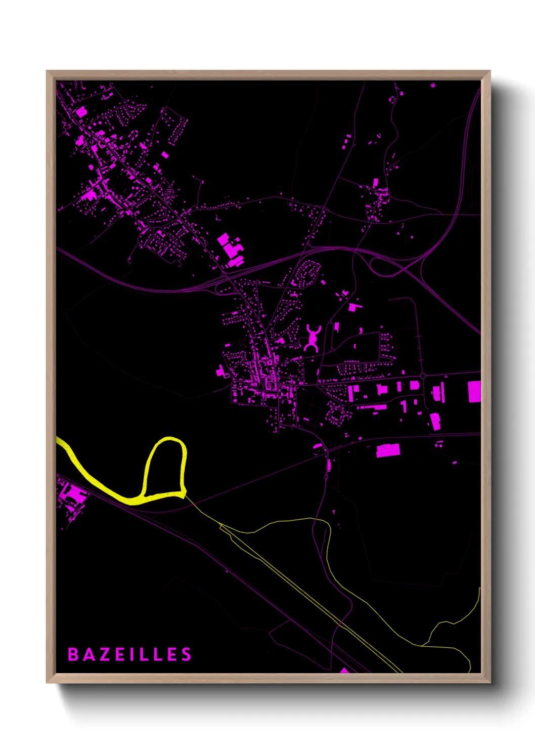 Une affiche de carte sur Bazeilles