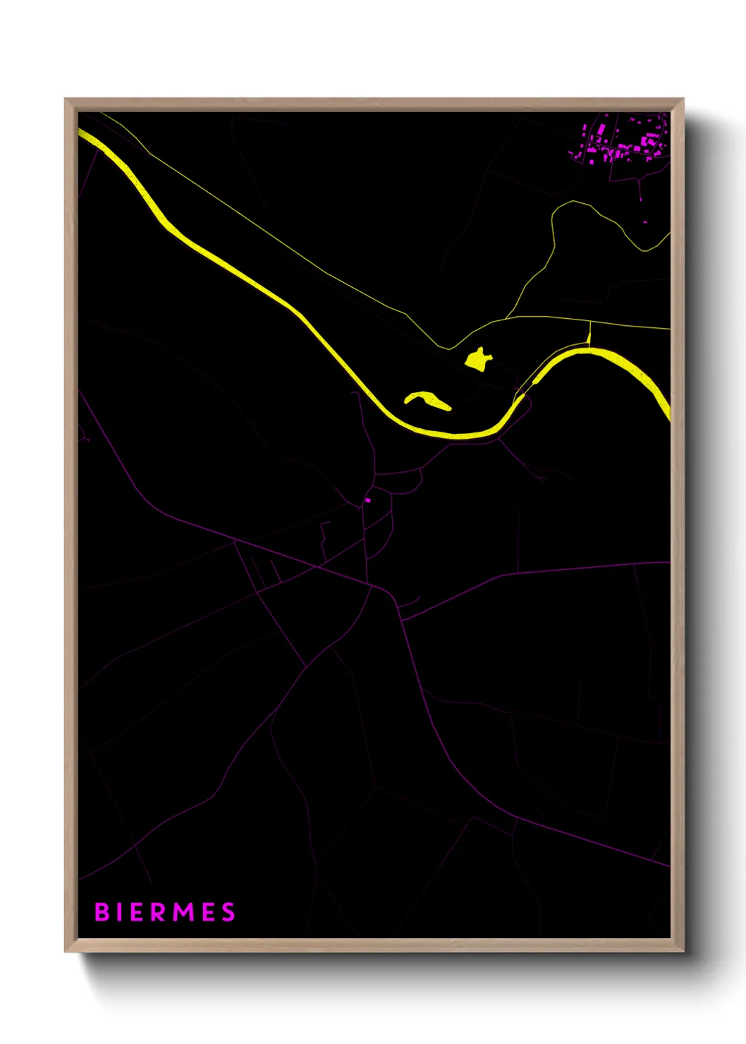 Une affiche de carte sur Biermes