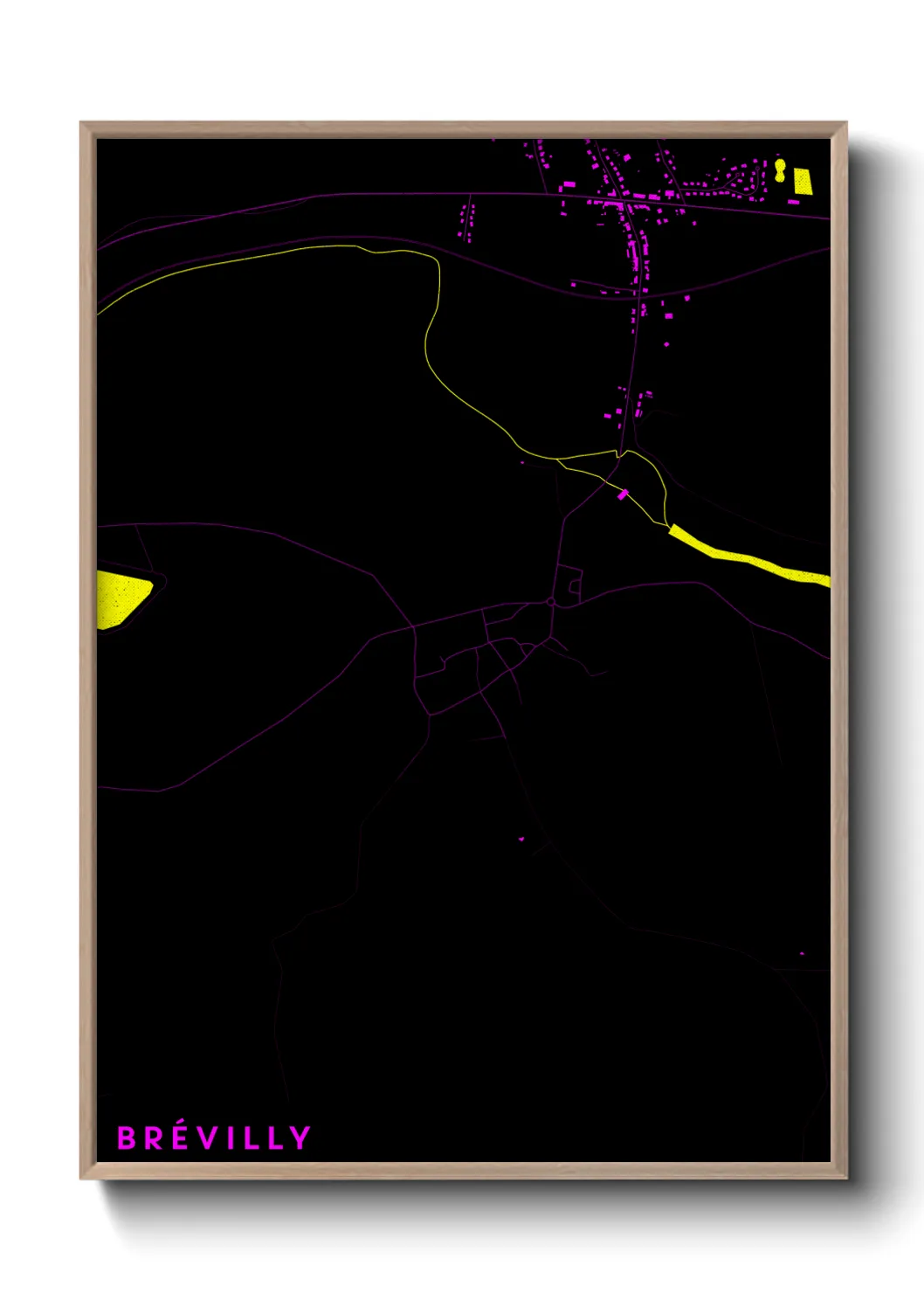 Une affiche de carte sur Brévilly