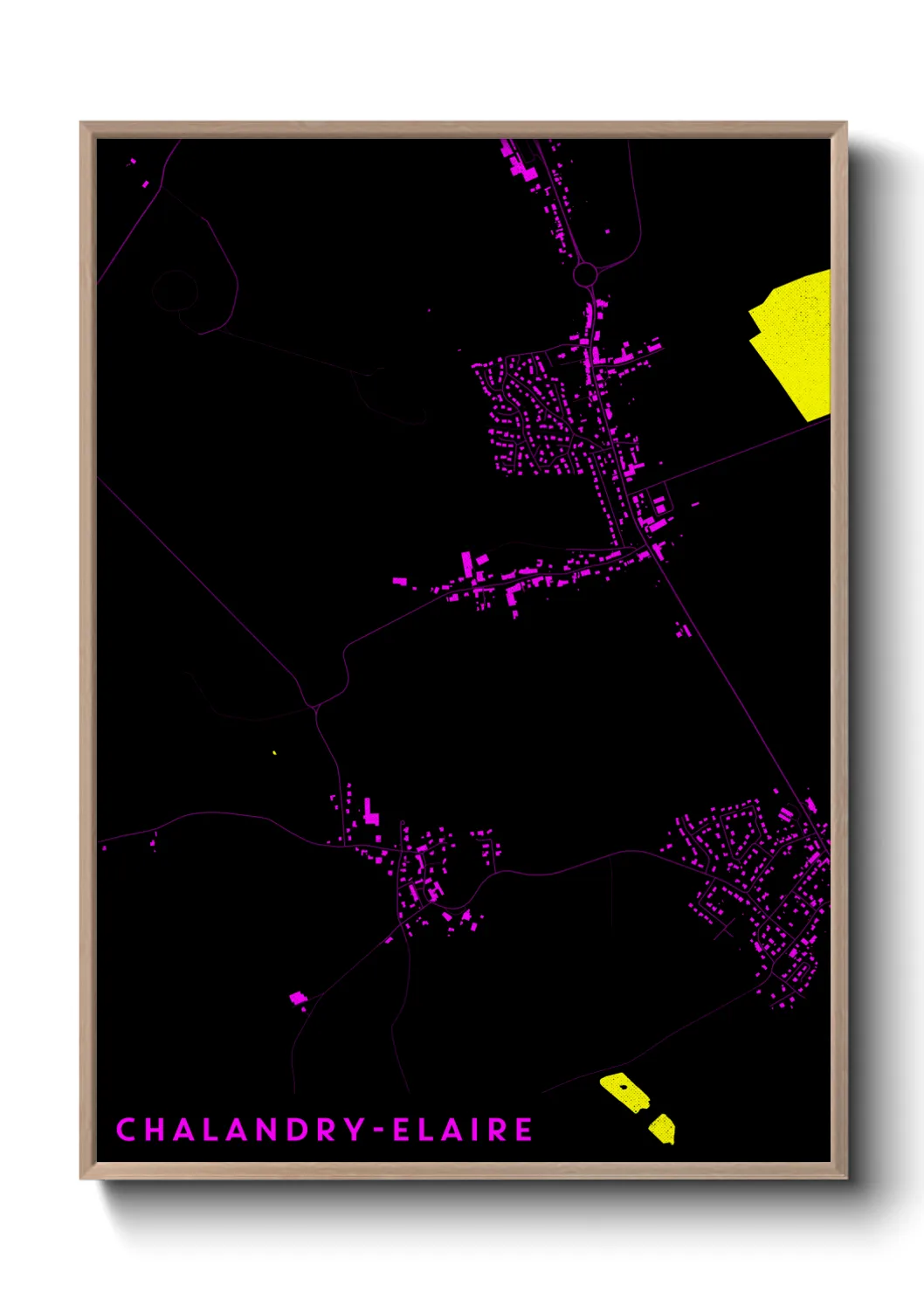 Une affiche de carte sur Chalandry-Elaire
