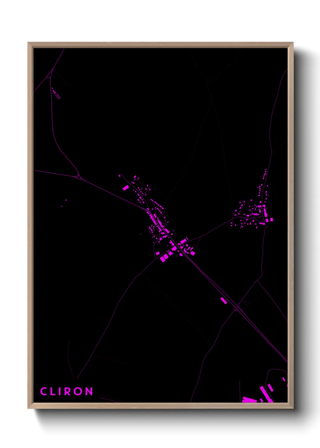 Une affiche de carte sur Cliron