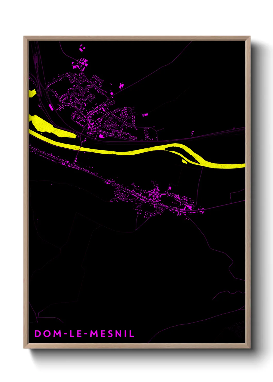 Une affiche de carte sur Dom-le-Mesnil