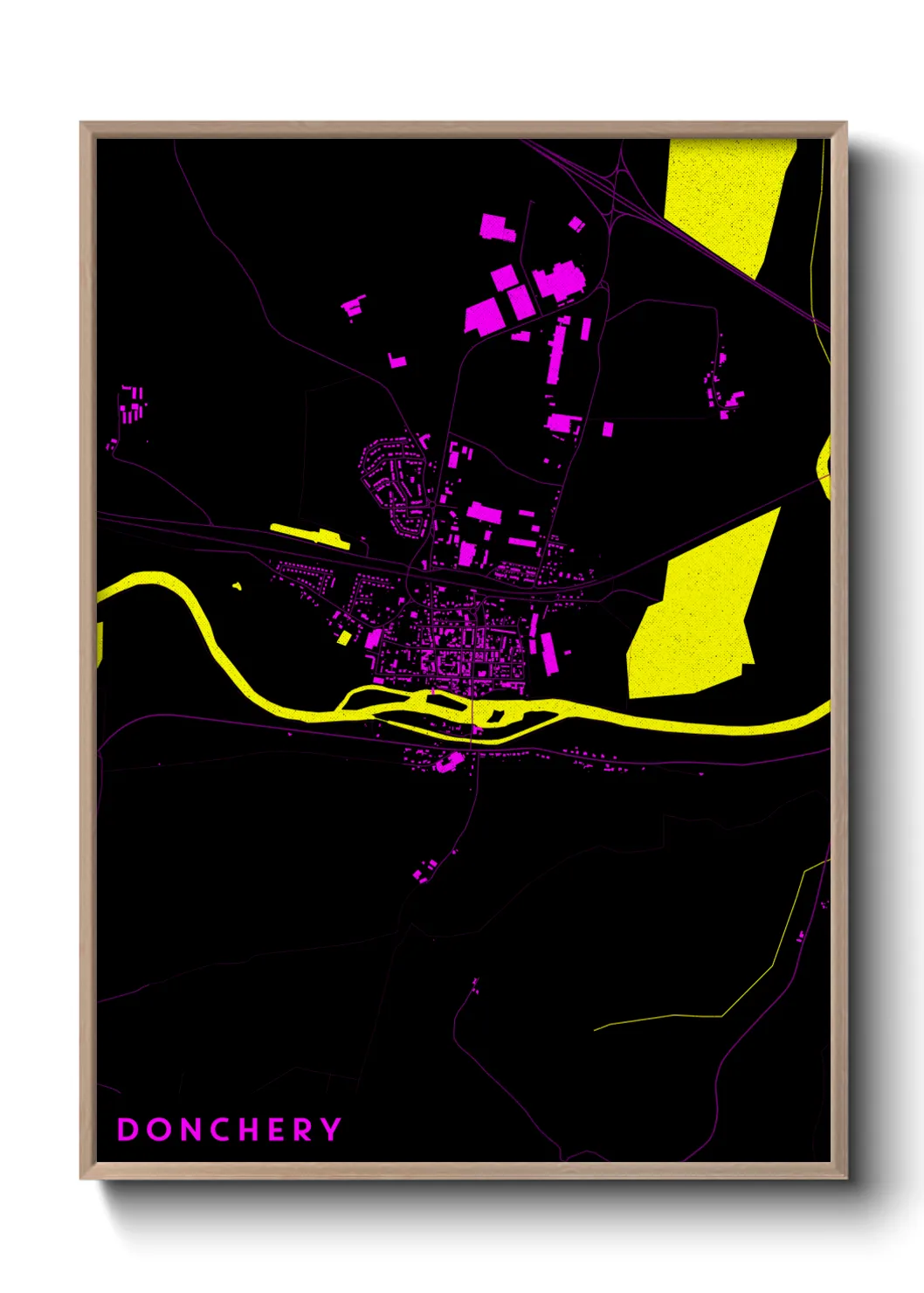Une affiche de carte sur Donchery
