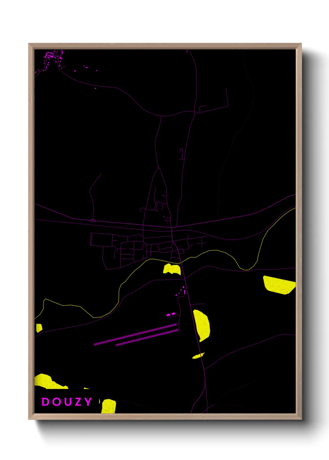 Une affiche de carte sur Douzy