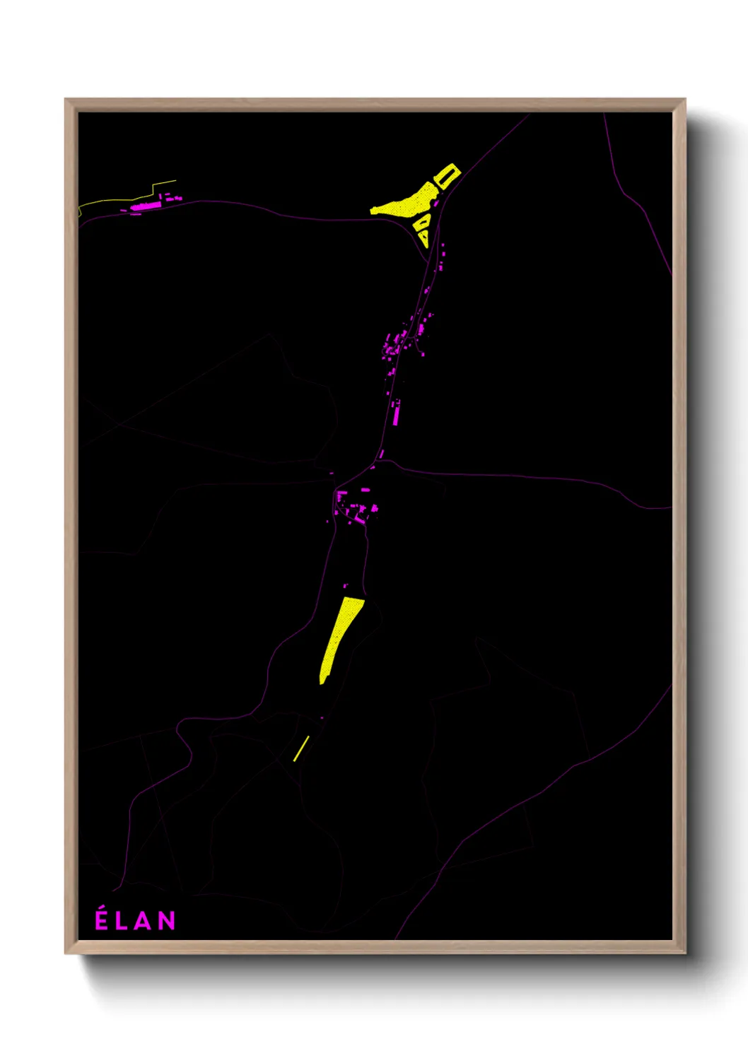 Une affiche de carte sur Élan